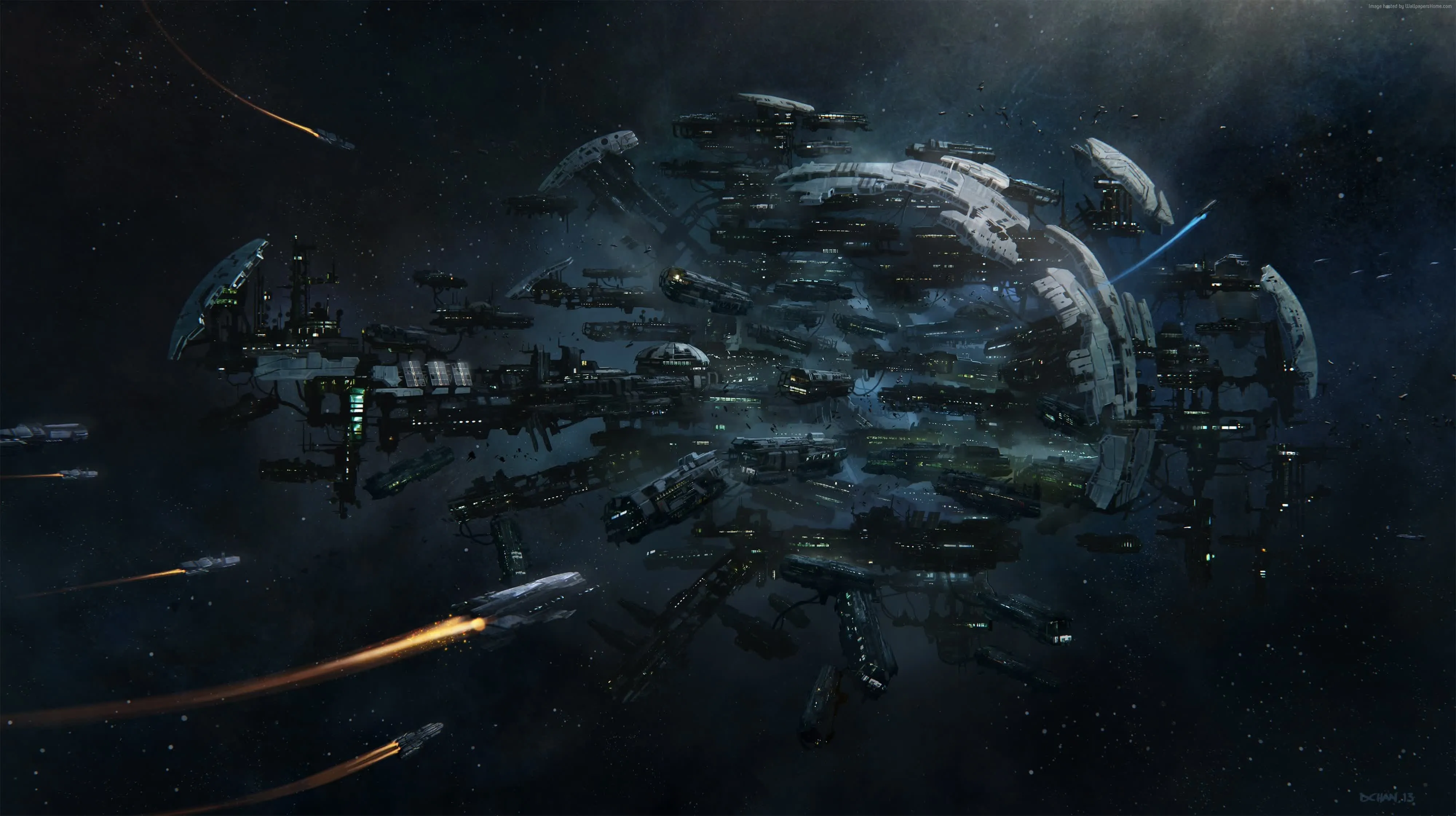 Space ship HD wallpaper