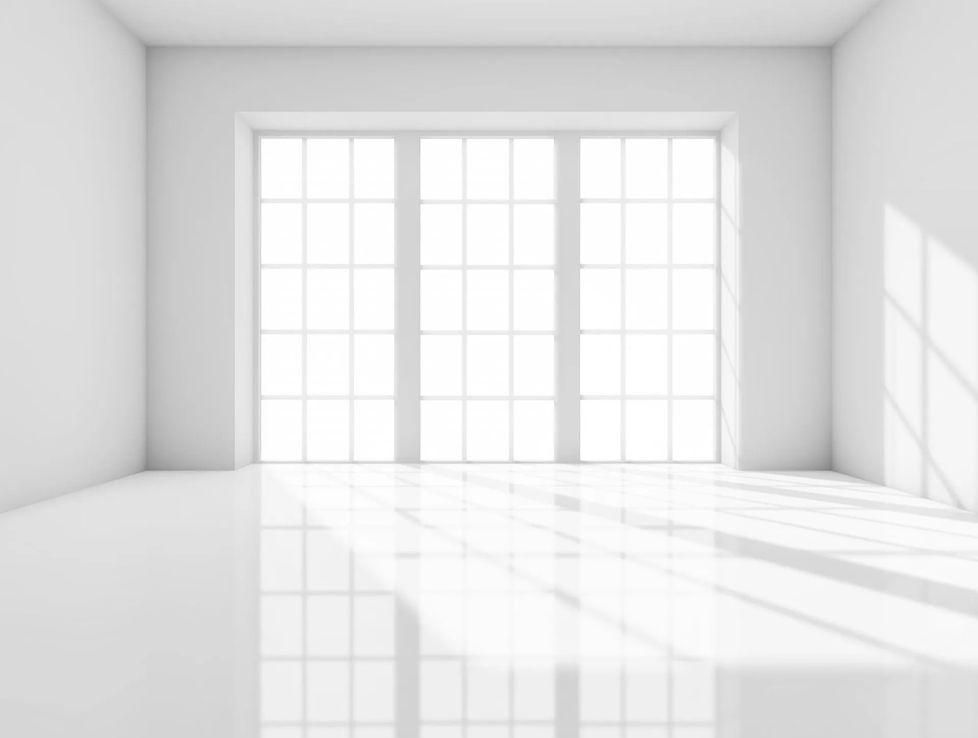Pristine White Minimalist Room
