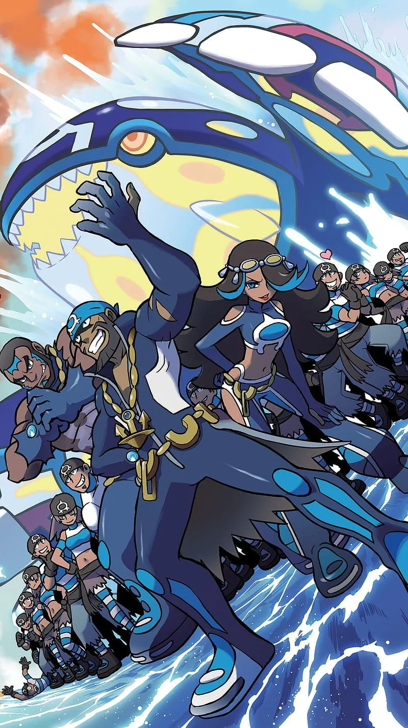 Niiiiiiiice 60, aqua, kyogre, pokemon, team, water, HD phone wallpaper