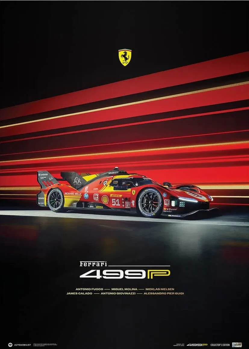 Art Print Ferrari 499P, Automobilist. Posters, Wall Art
