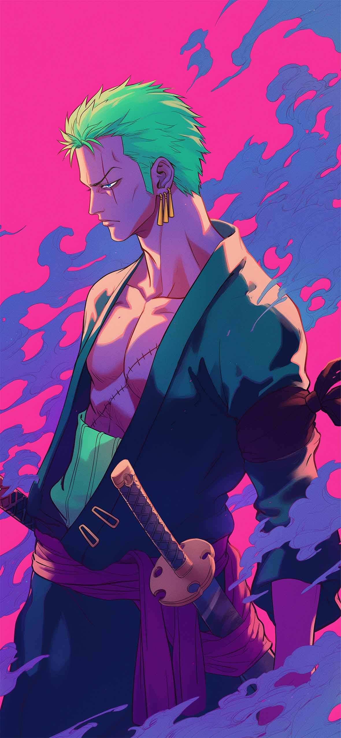 Zoro One Piece Swordman Purple Wallpaper Anime Wallpaper