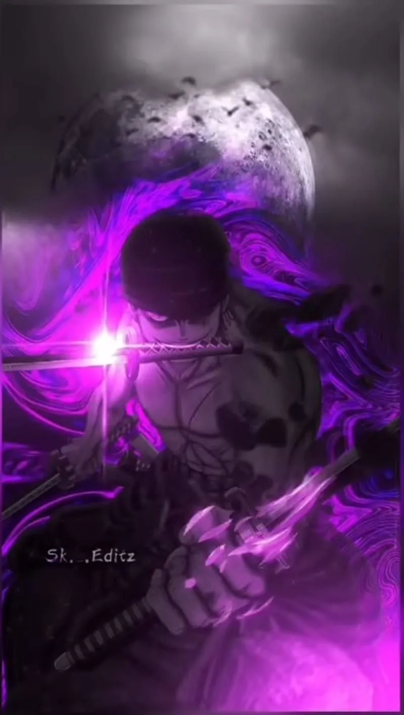 One Piece Android Wallpaper Zoro Zoro, Electric Blue, Magenta, Pirate, Roronoa Zoro, Roronoa, One Piece, Anime