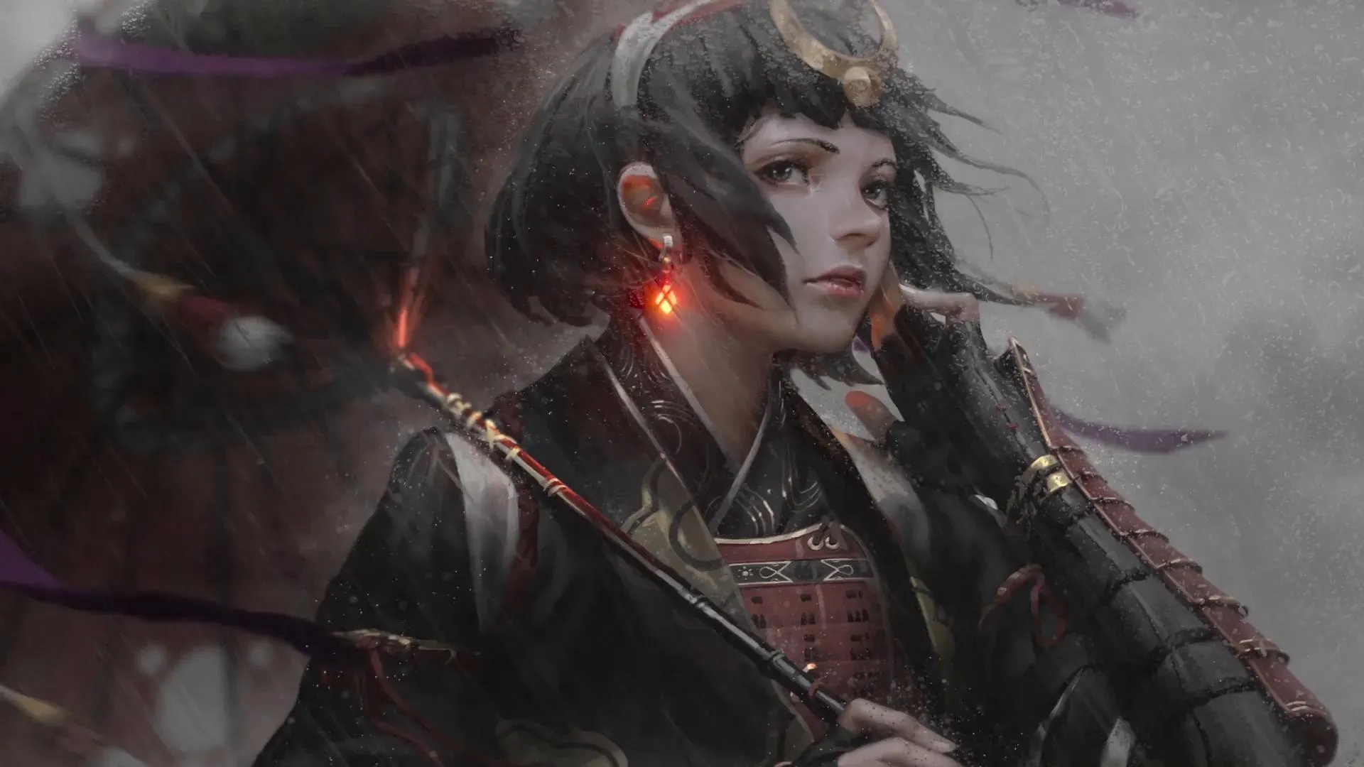 Samurai Girl Warrior Live Wallpaper