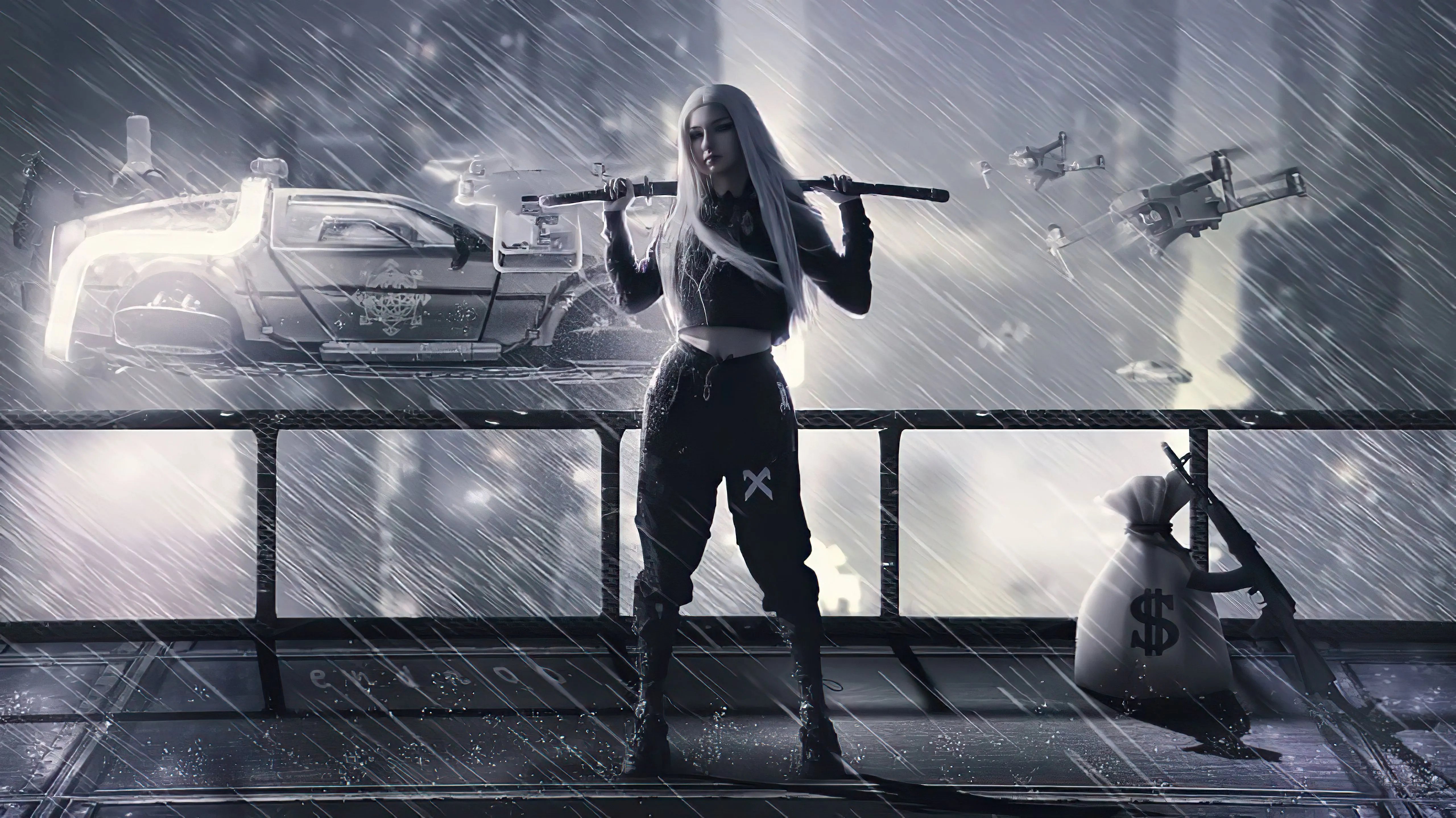 Samurai Girl With Sword 5k Wallpaper, HD Artist Wallpaper, 4k Wallpaper Image, Background, Photos and Picture