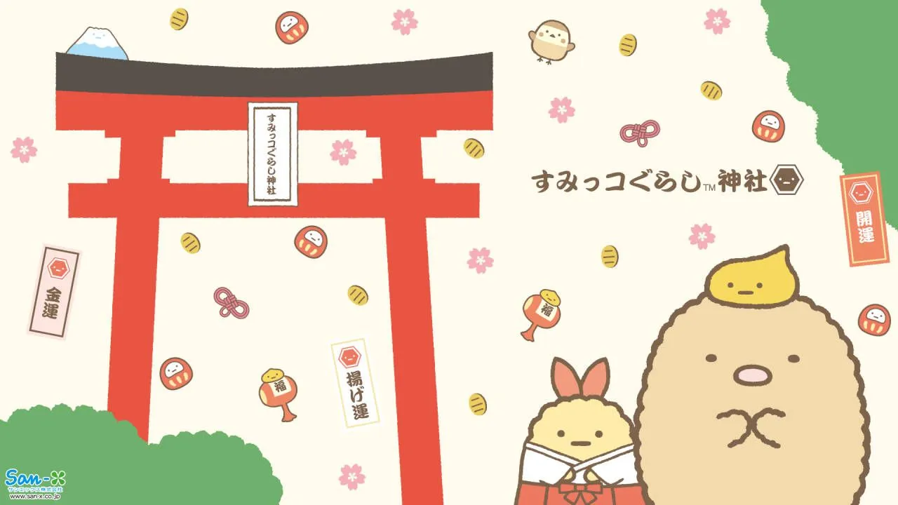 Download Adorable Sumikko Gurashi Characters with Tonkatsu Wallpaper