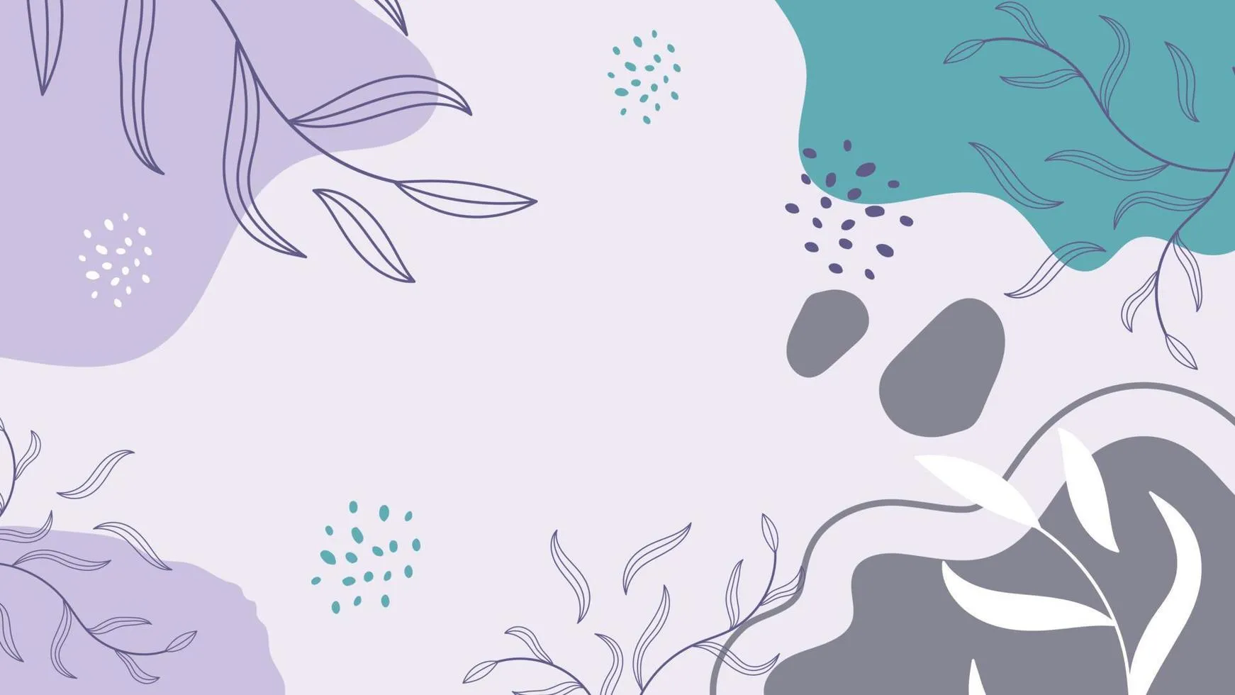 Organic Abstract light purple Minimalist Background With Leaves Pastel Background