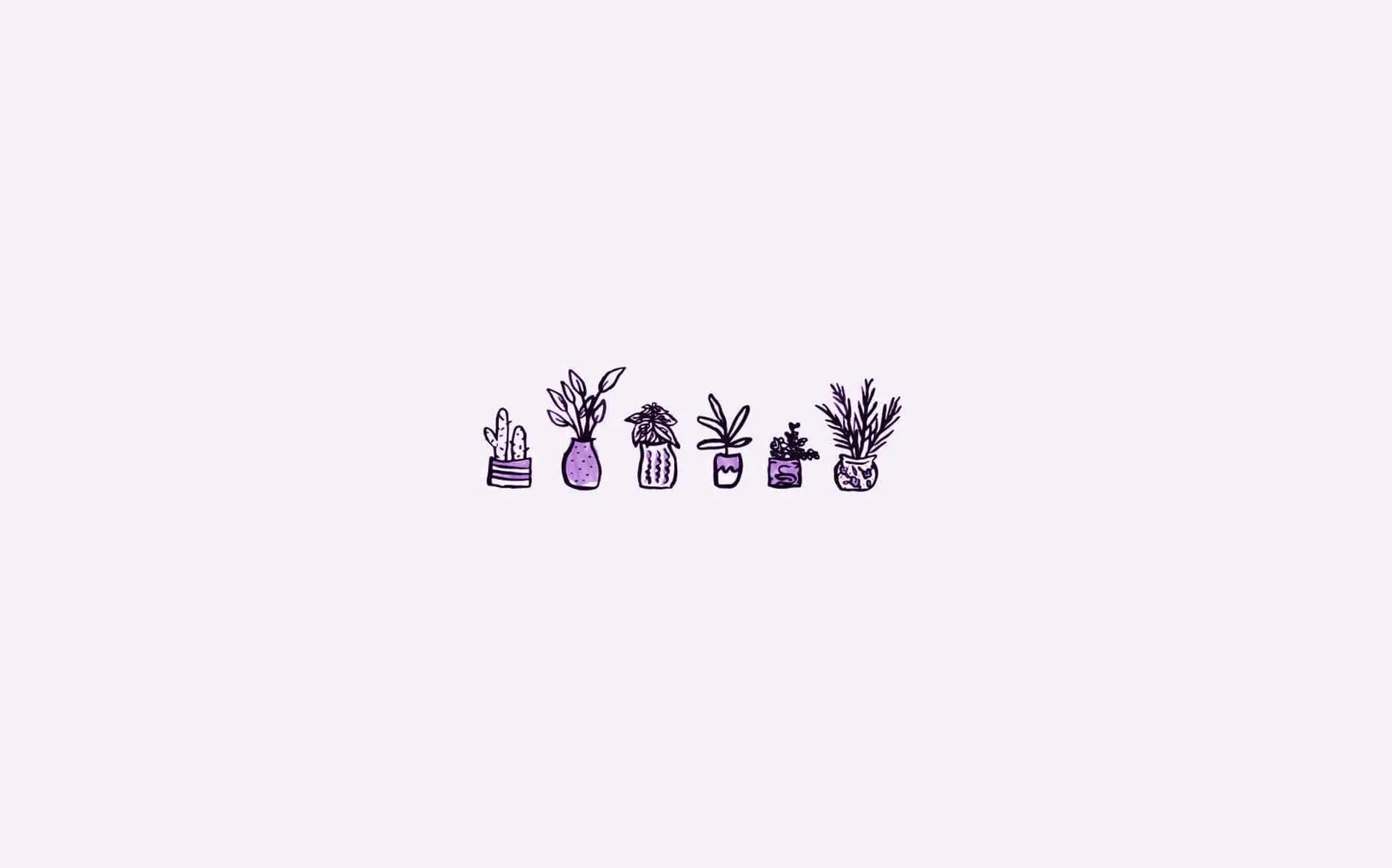Download A Purple Drawing Of A Bunch Of Plants