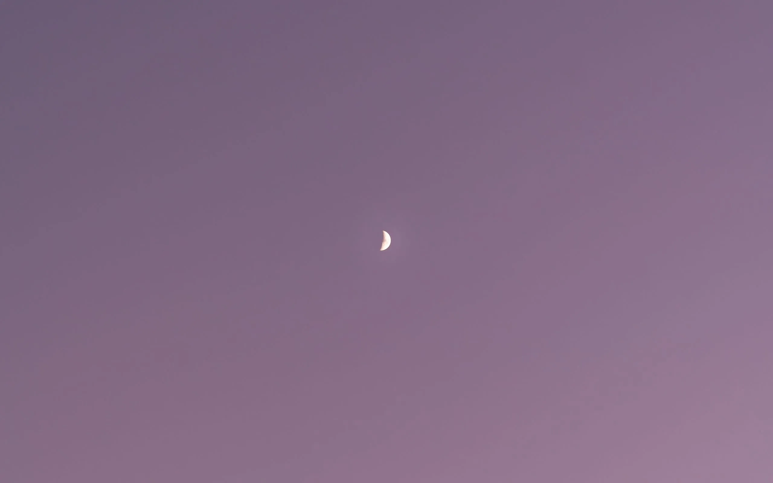 Download wallpaper 2560x1600 moon, sky, minimalism, purple widescreen 16:10 HD background