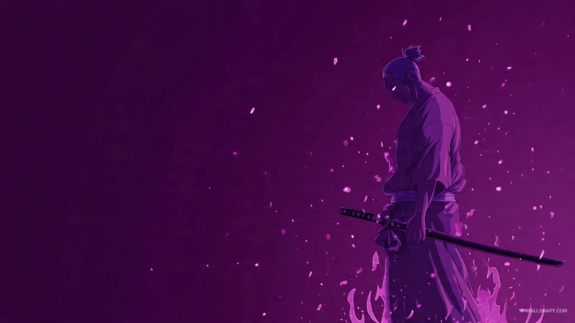 Fujitora purple violet minimal silhouette desktop wallpaper