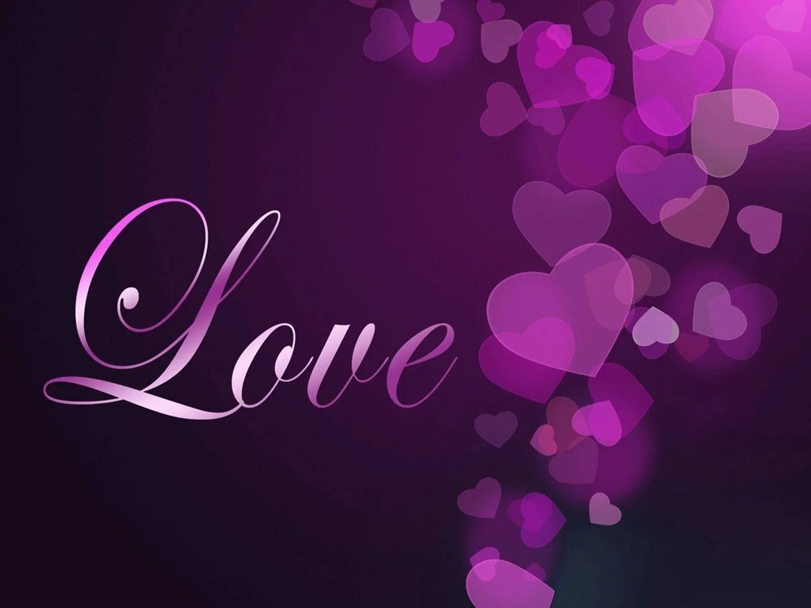 Download Love Purple Heart Desktop Wallpaper