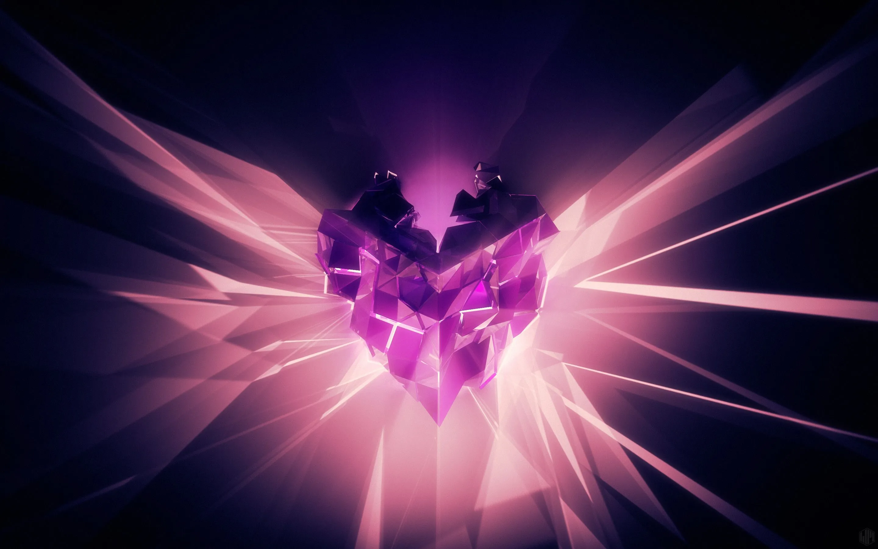 Purple Hearts Background