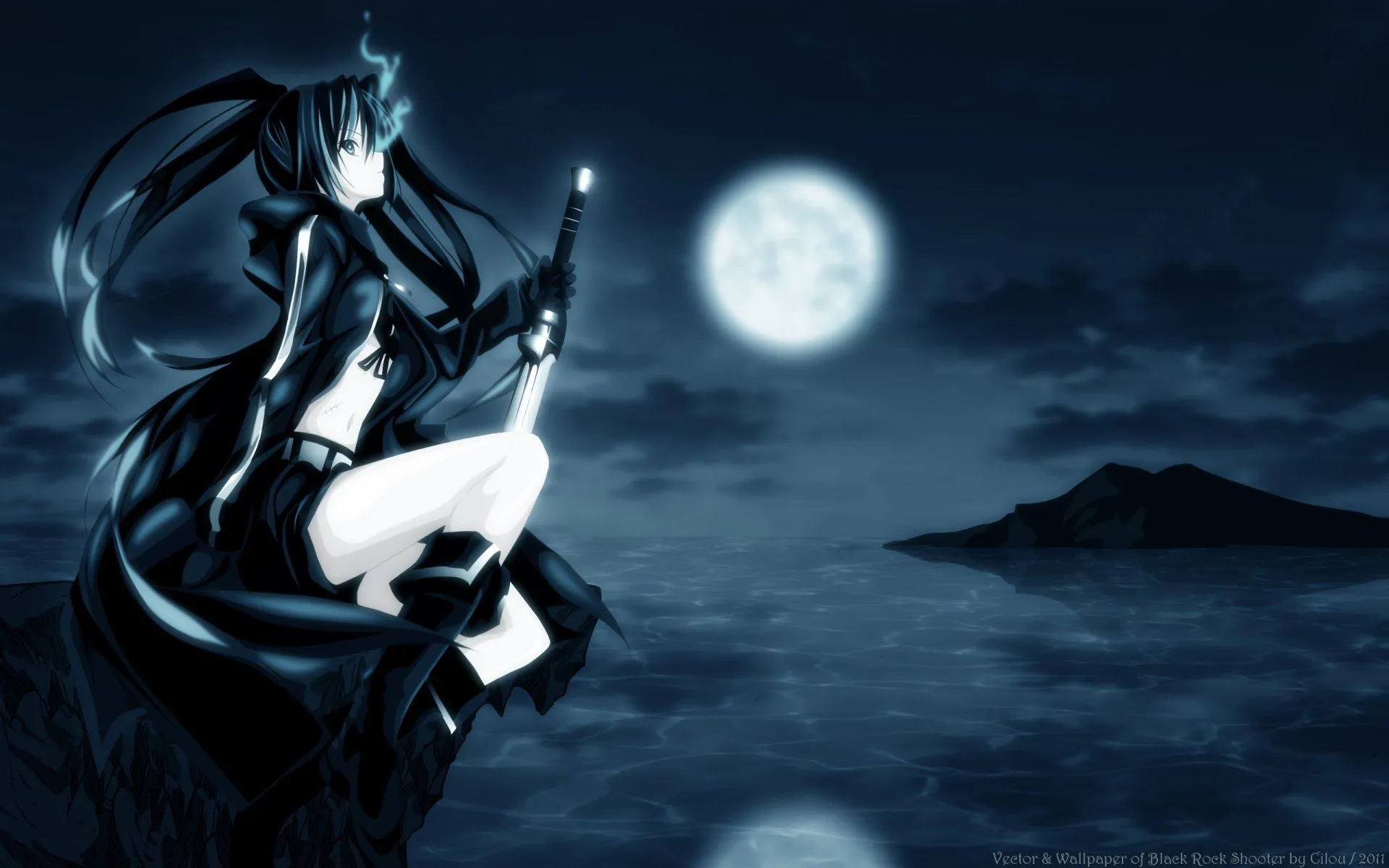 HD Wallpaper of Black Rock Shooter: A Dark Anime Aestheticx1600