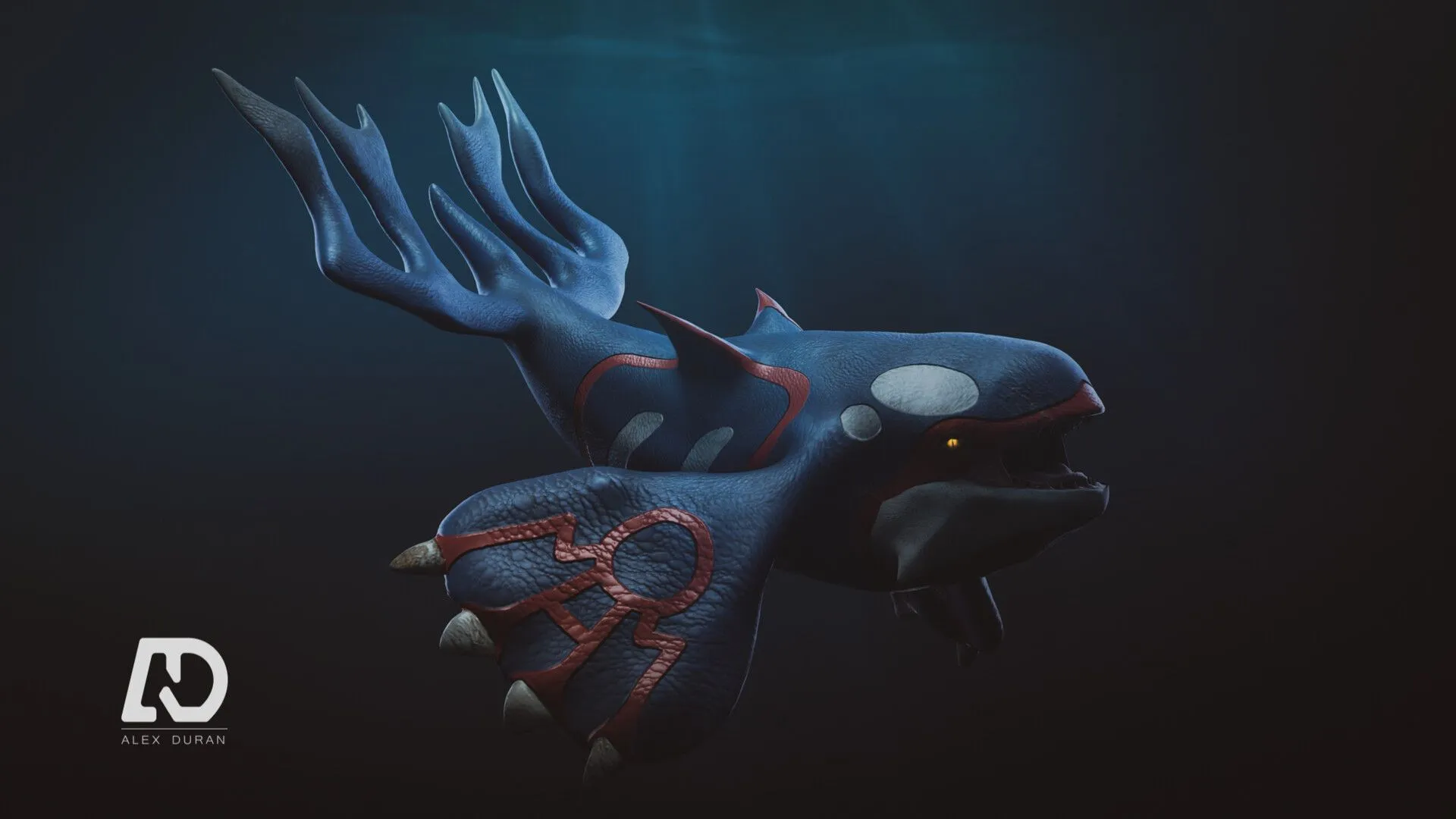 Kyogre, the legendary water pokemon