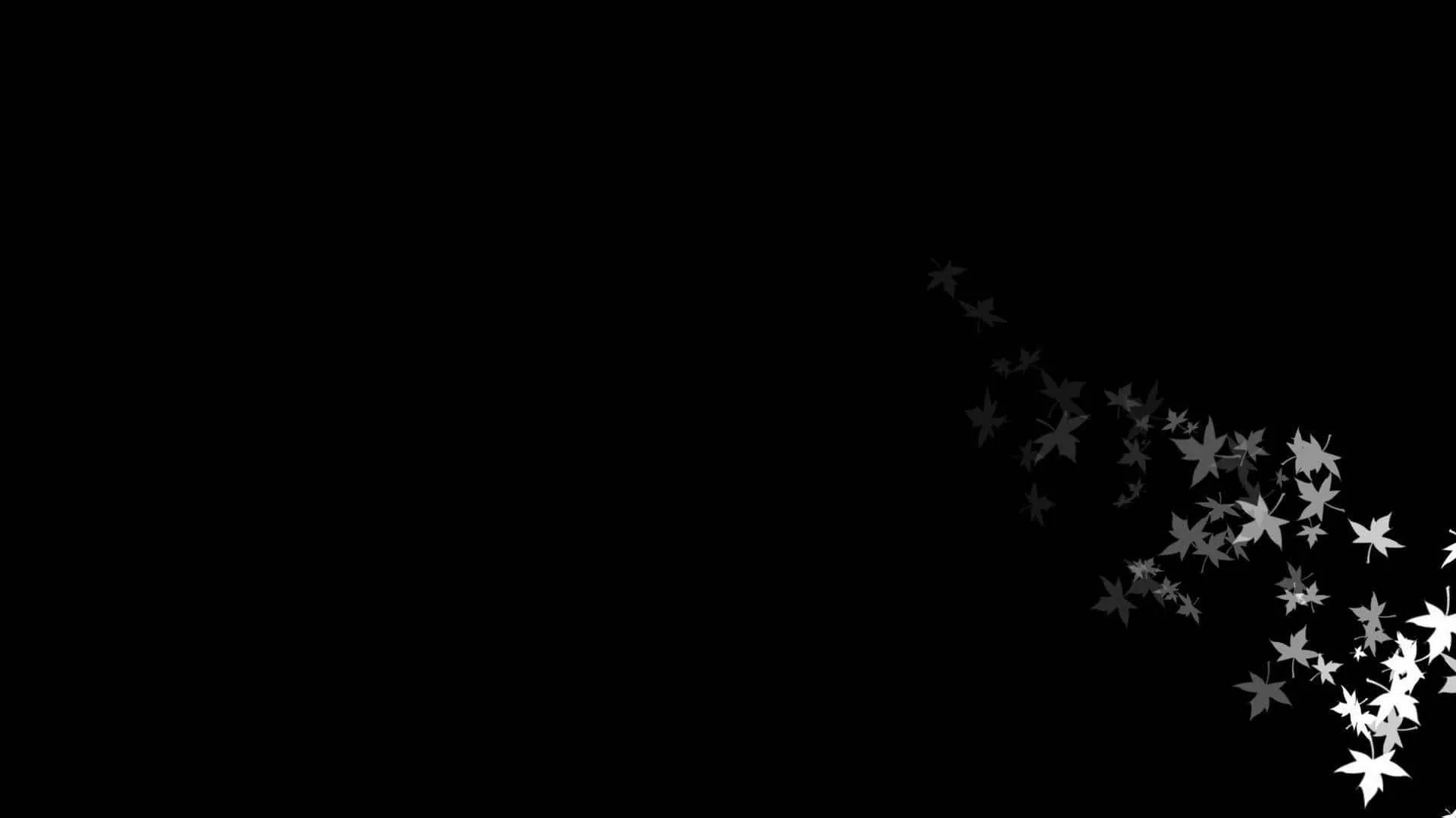 Download Dark Cute Leaves Right Side Wallpaper
