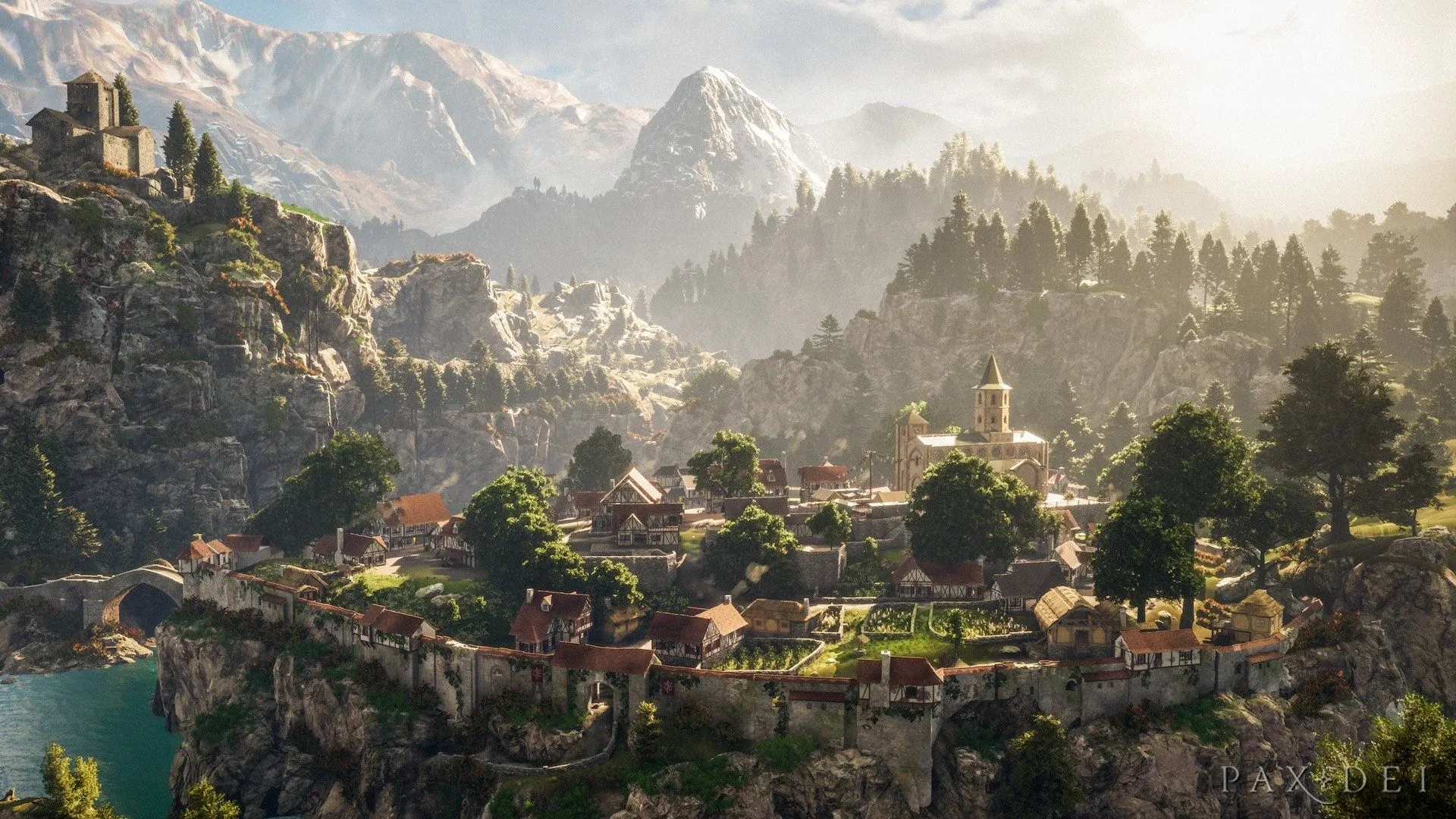 Pax Dei Medieval Village Video Game Wallpaperx1080
