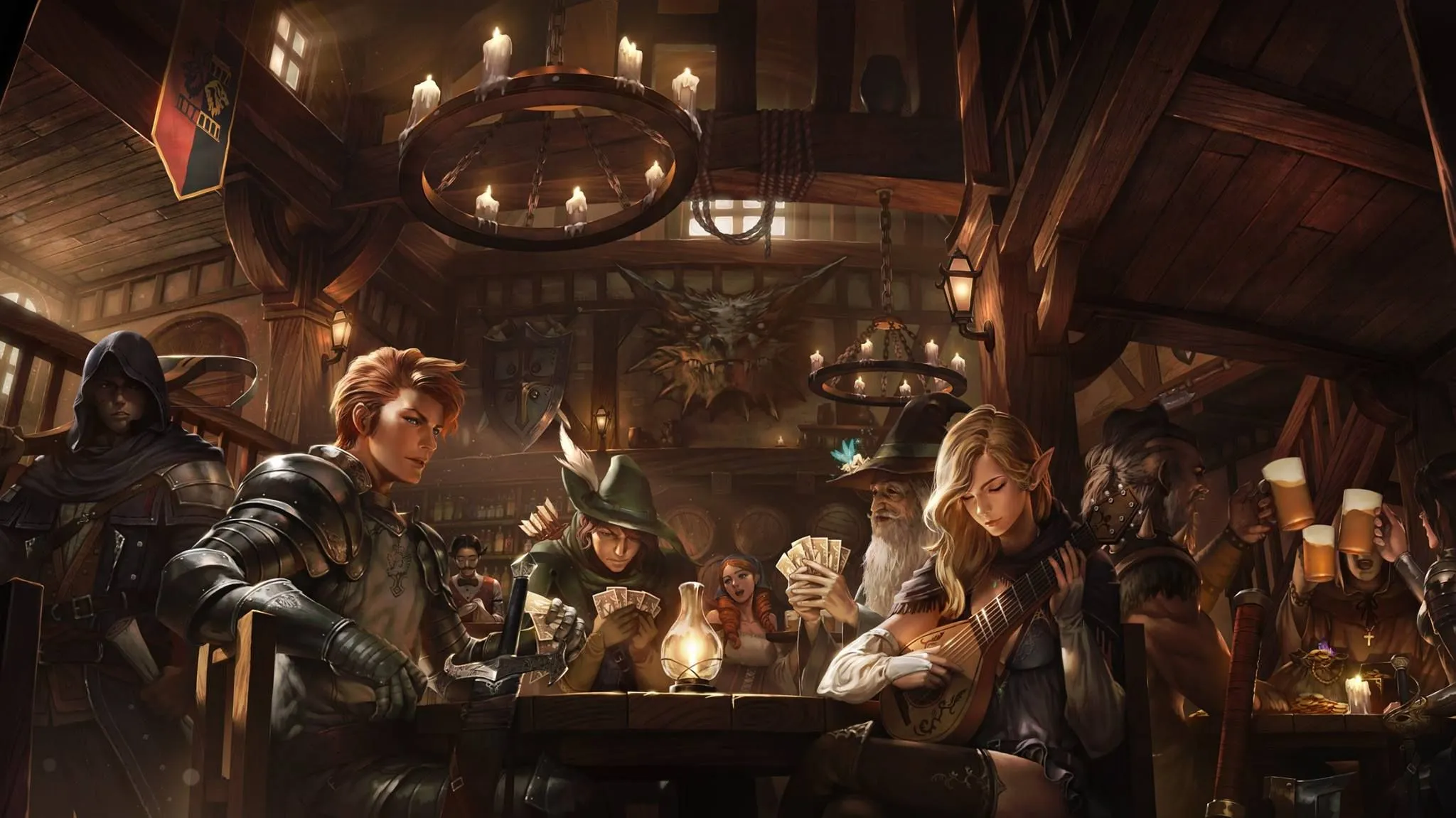 Desktop wallpaper: Tavern, Medieval, Fantasy 4K free download for PC. 997810