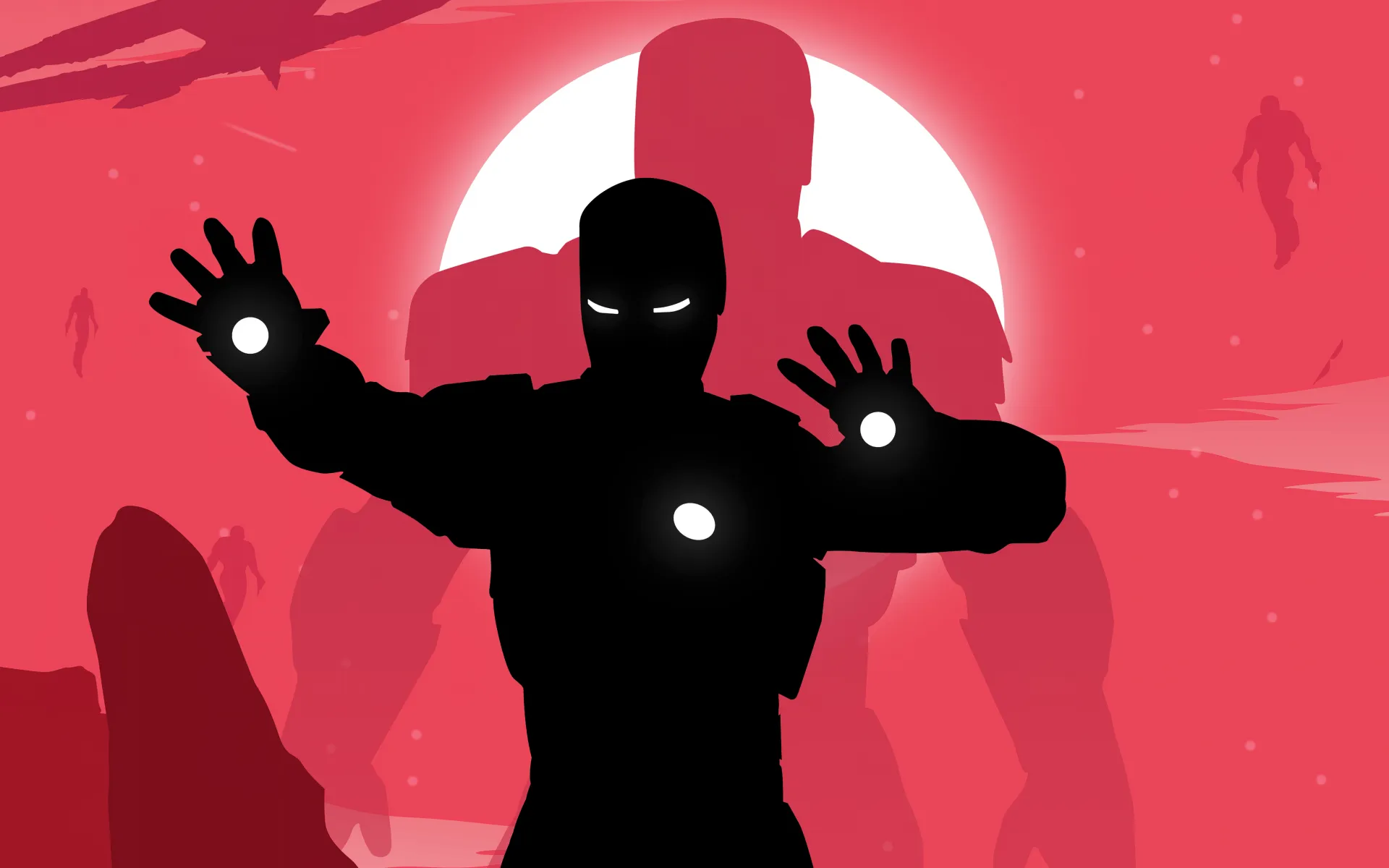 Marvel Wallpaper 4K, Iron Man, Silhouette