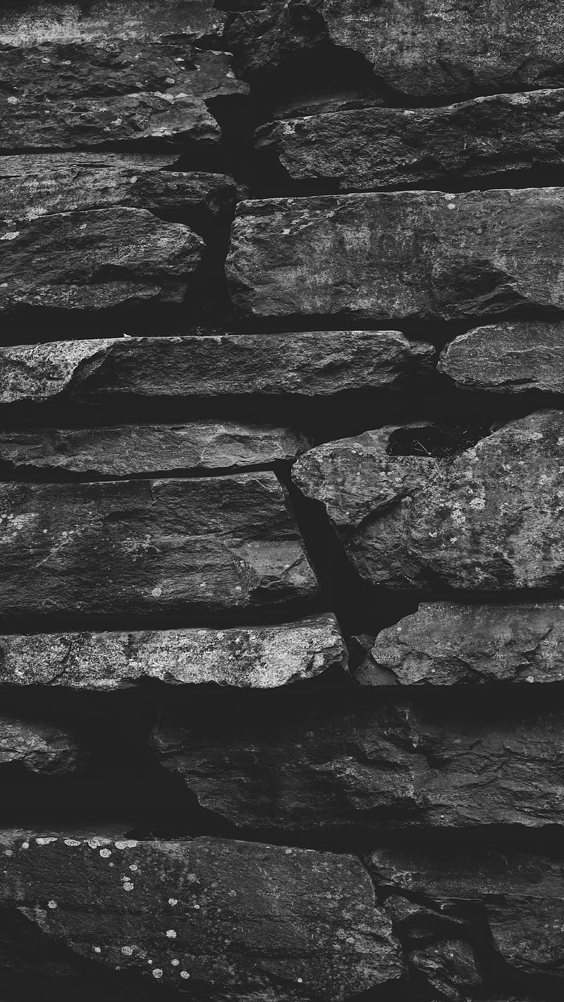 Rock on Rock, 6K, Rock, The, black, dark, minimal, real, stone, texture, u, wall, HD phone wallpaper