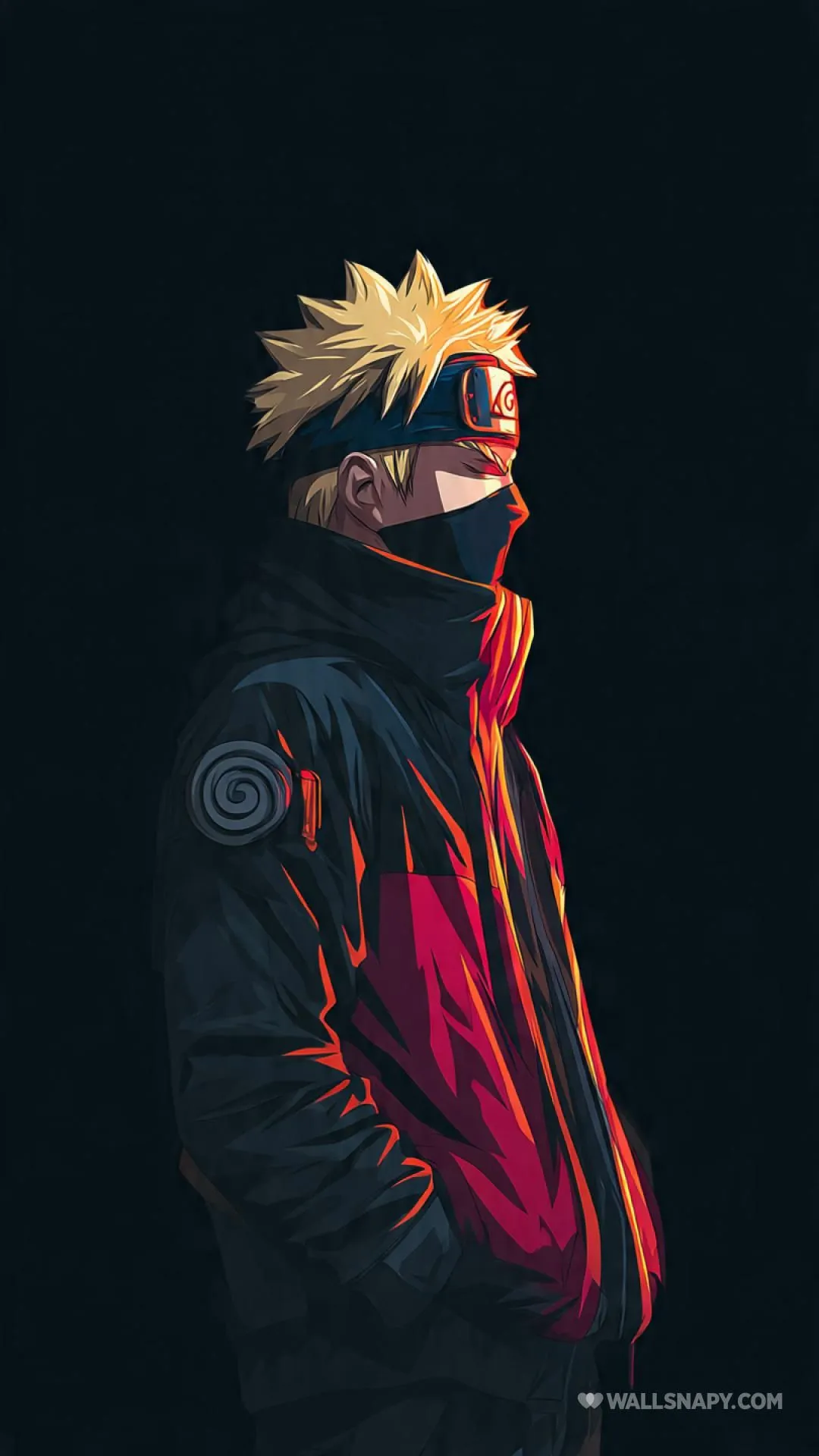 Naruto uzumaki black aesthetic amoled wallpaper
