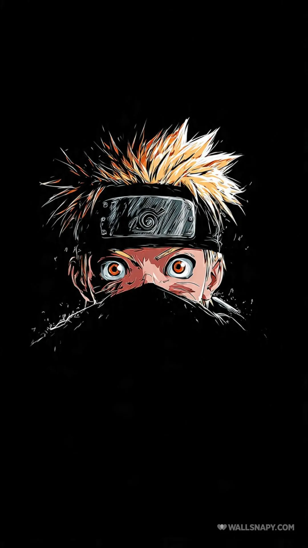 Naruto uzumaki dark mode amoled anime wallpaper