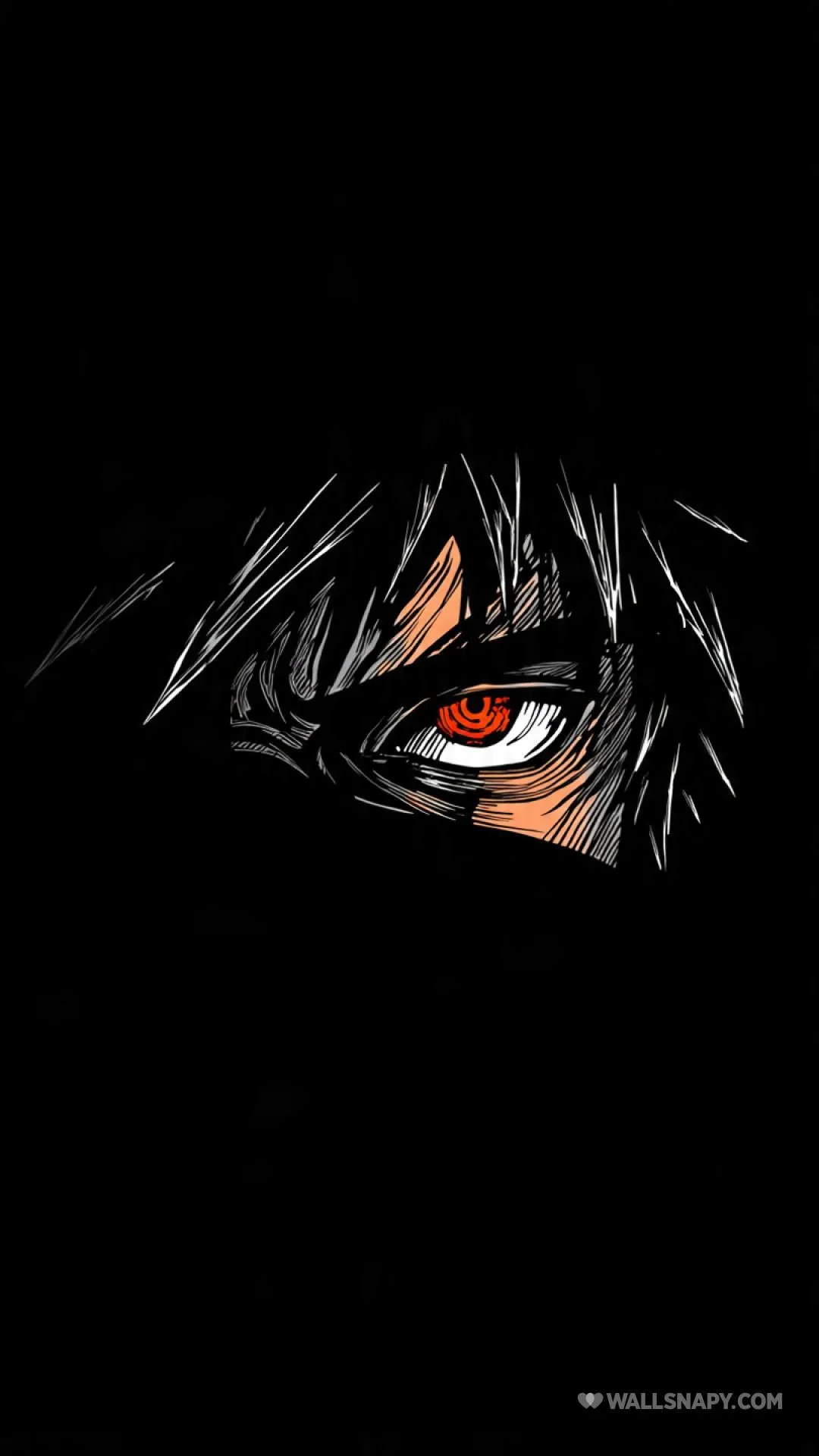Naruto uzumaki realistic eye glow amoled wallpaper