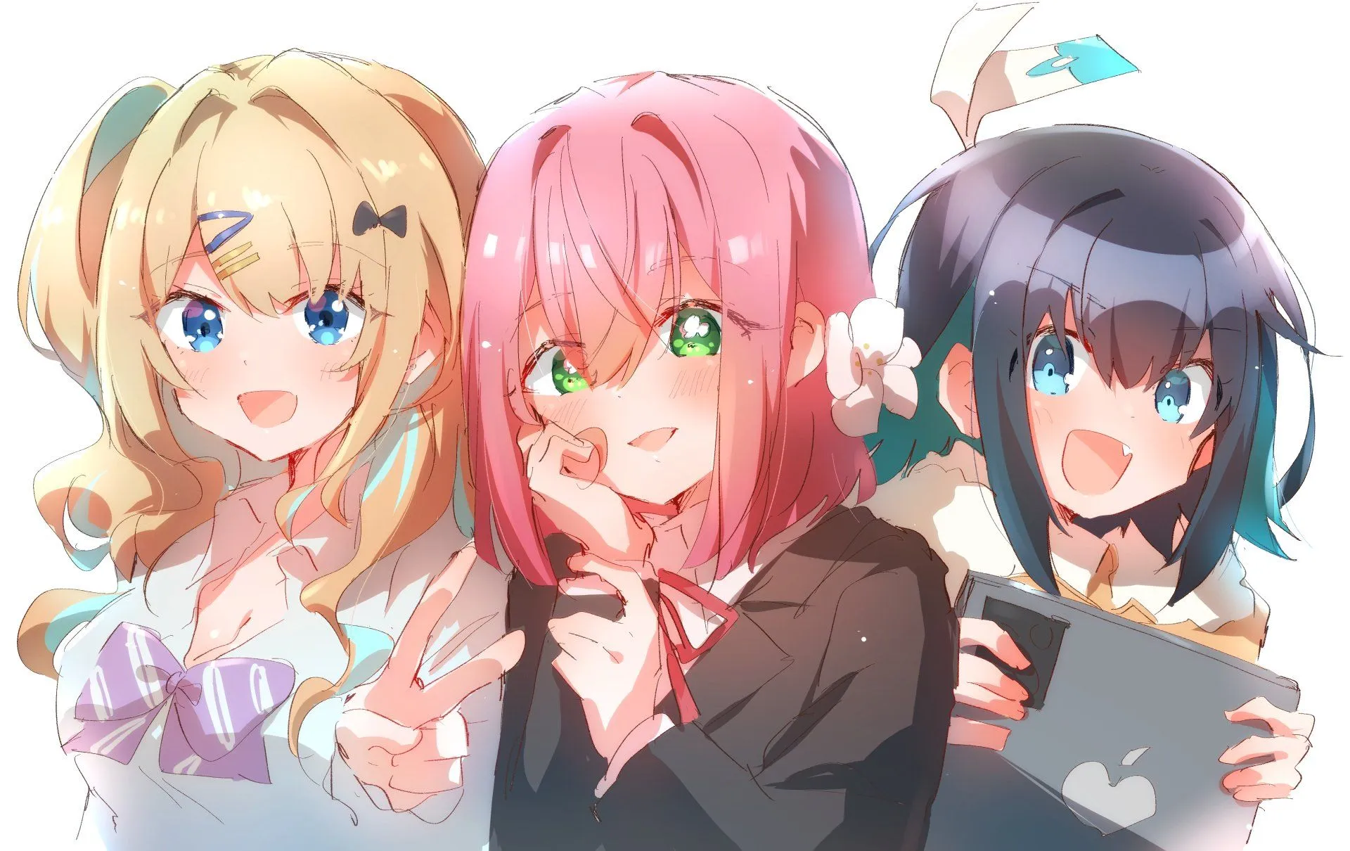 Runa, Hakari & Konoha 4K Anime Crossover Wallpaper by にゃーx3328