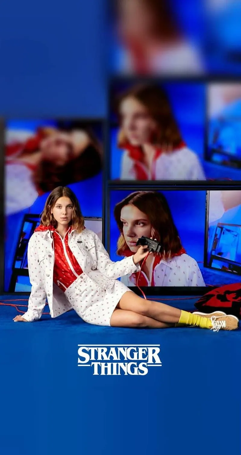 Millie Christmas, 11, blue, christmas, el, eleven, logo, millie bobby brown, HD phone wallpaper