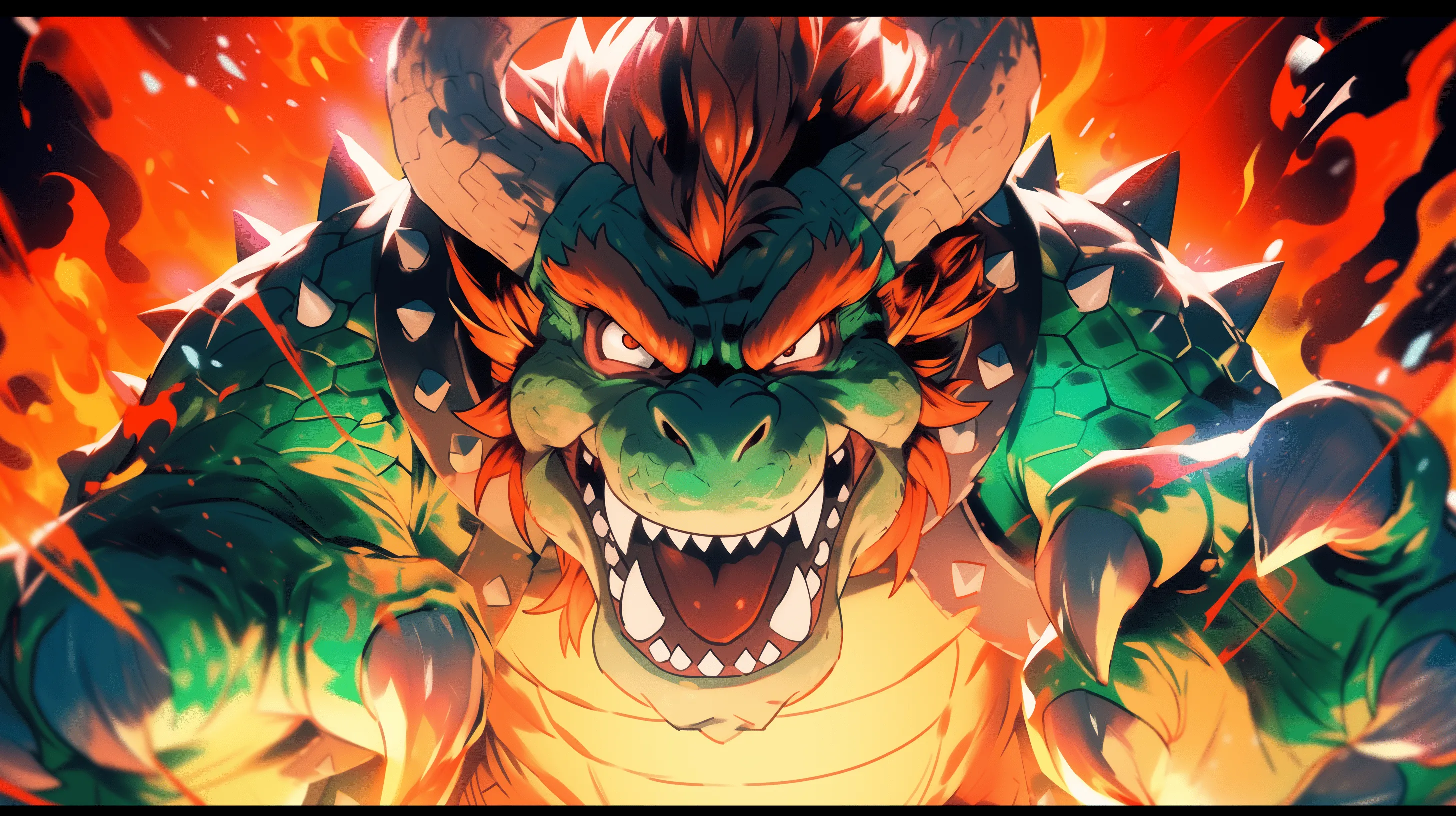 Fiery Bowser HD Wallpaper