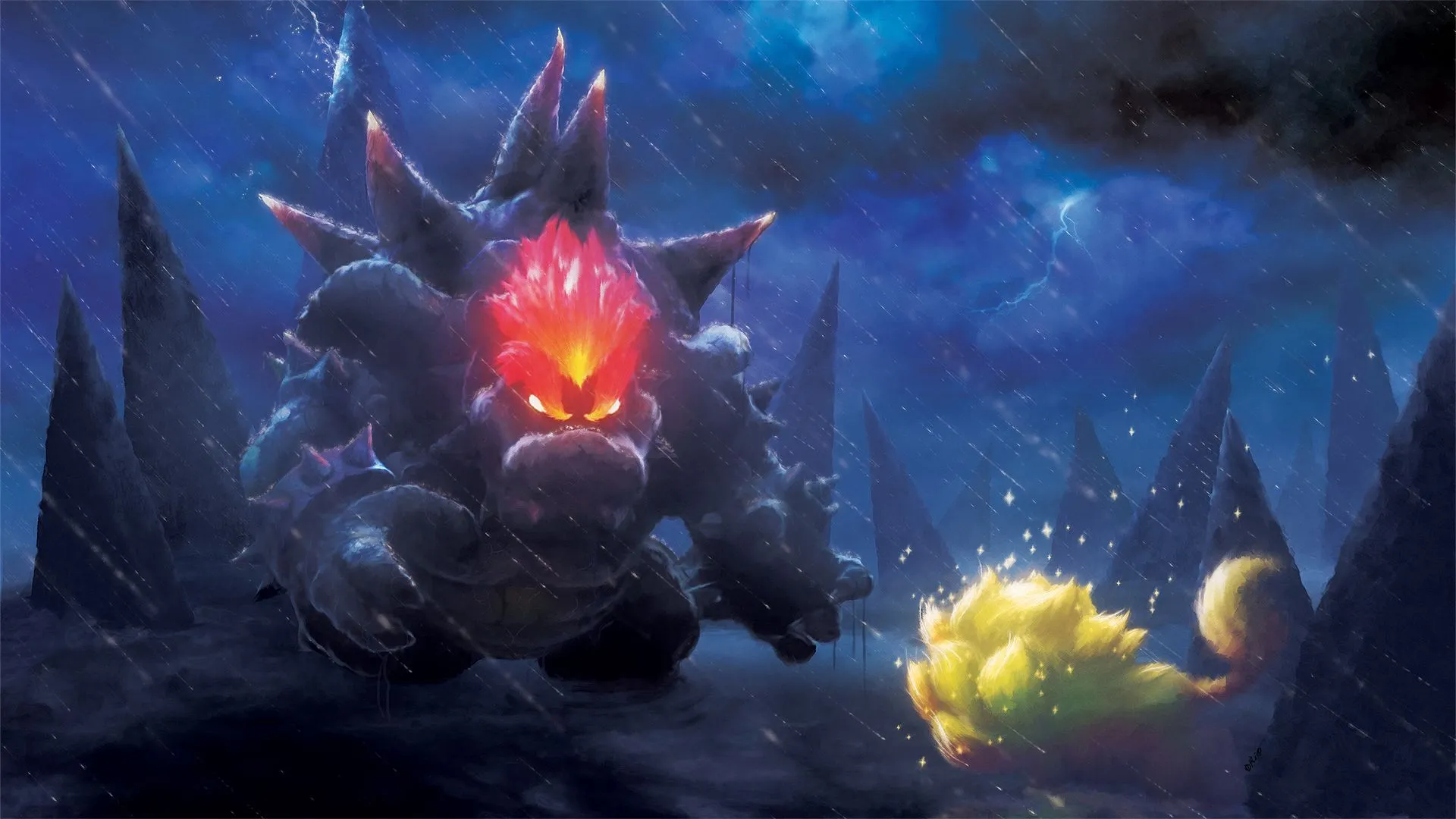 Bowser'S Fury: Bowser Vs. Giga Bowser HD Wallpaper