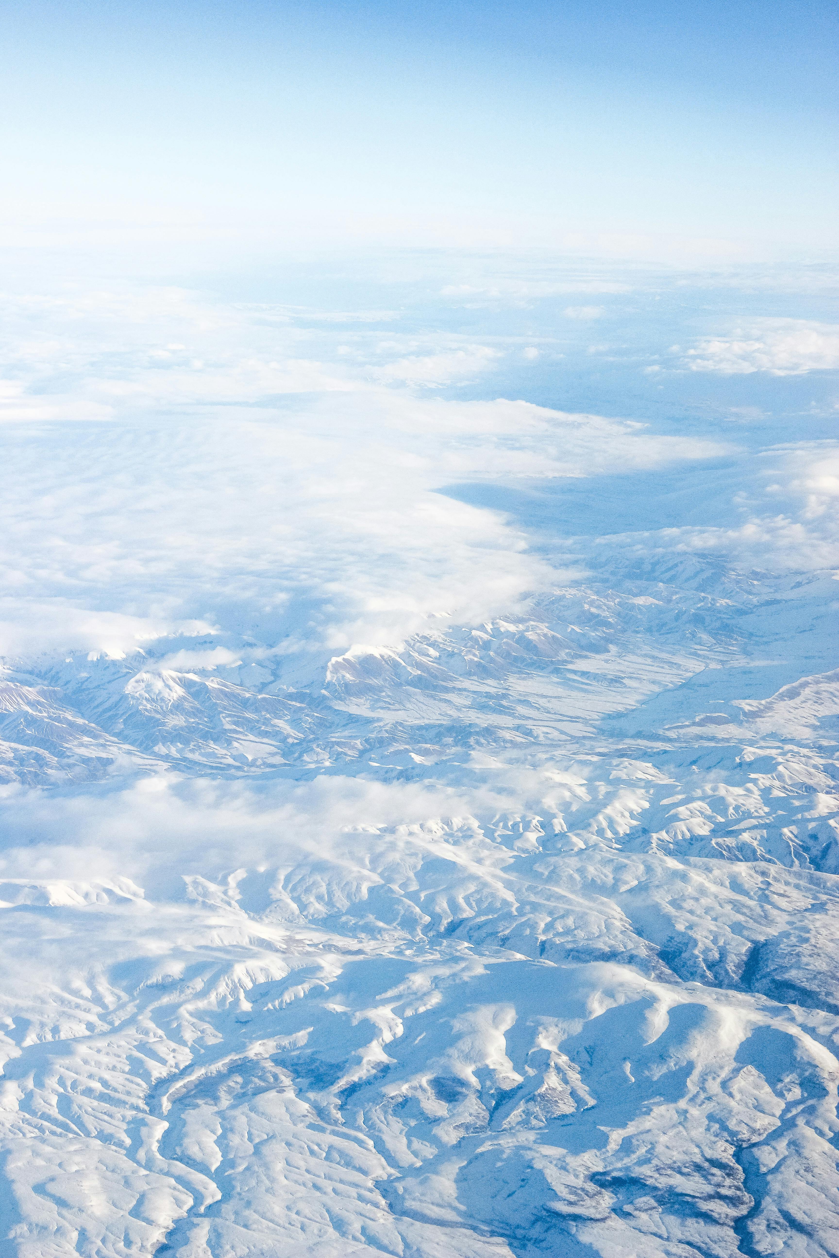 A Satellite View of a Winter Landscape · Free