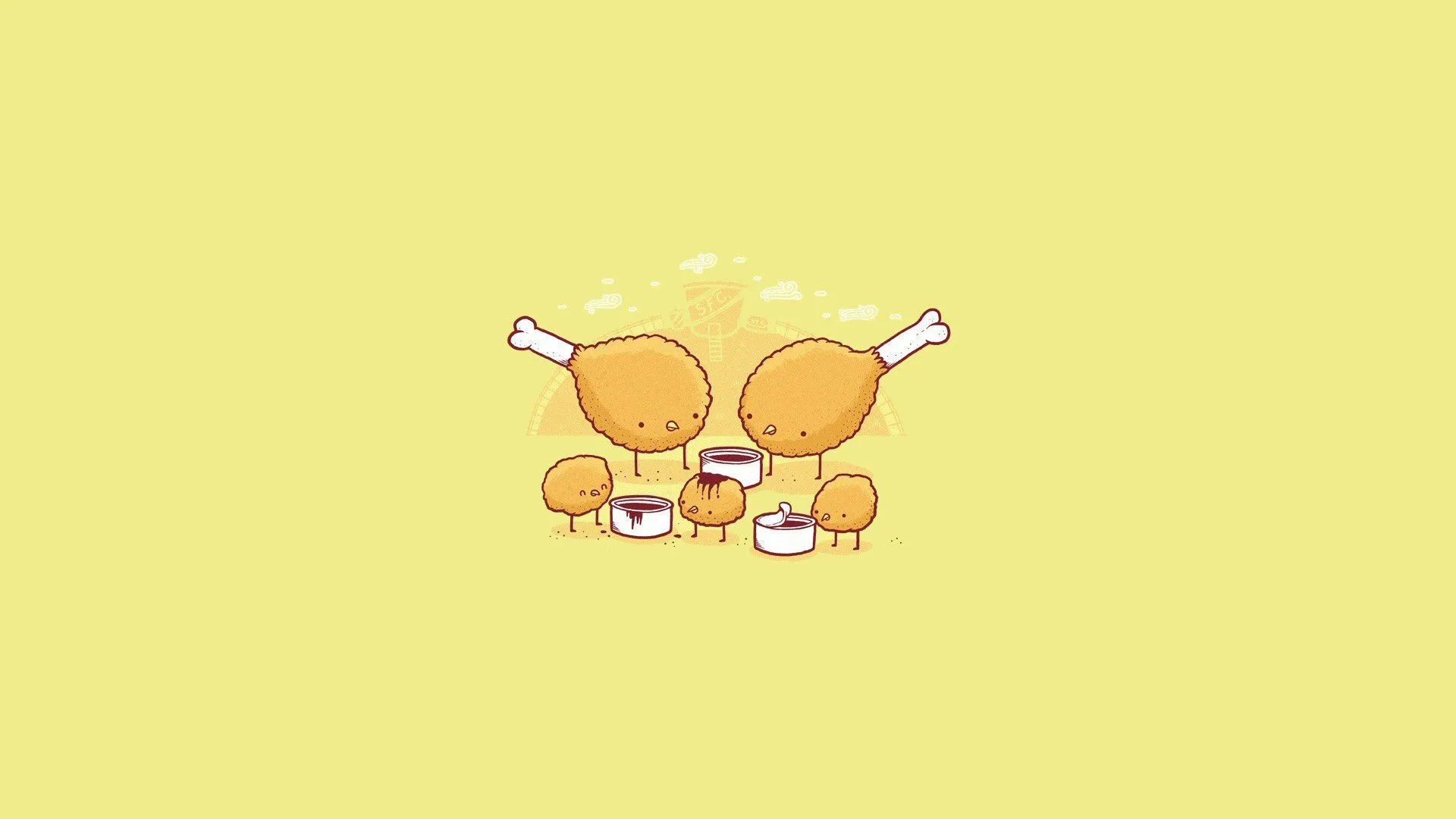 Funny Fried Chicken Family HD Wallpaper Delightx1080