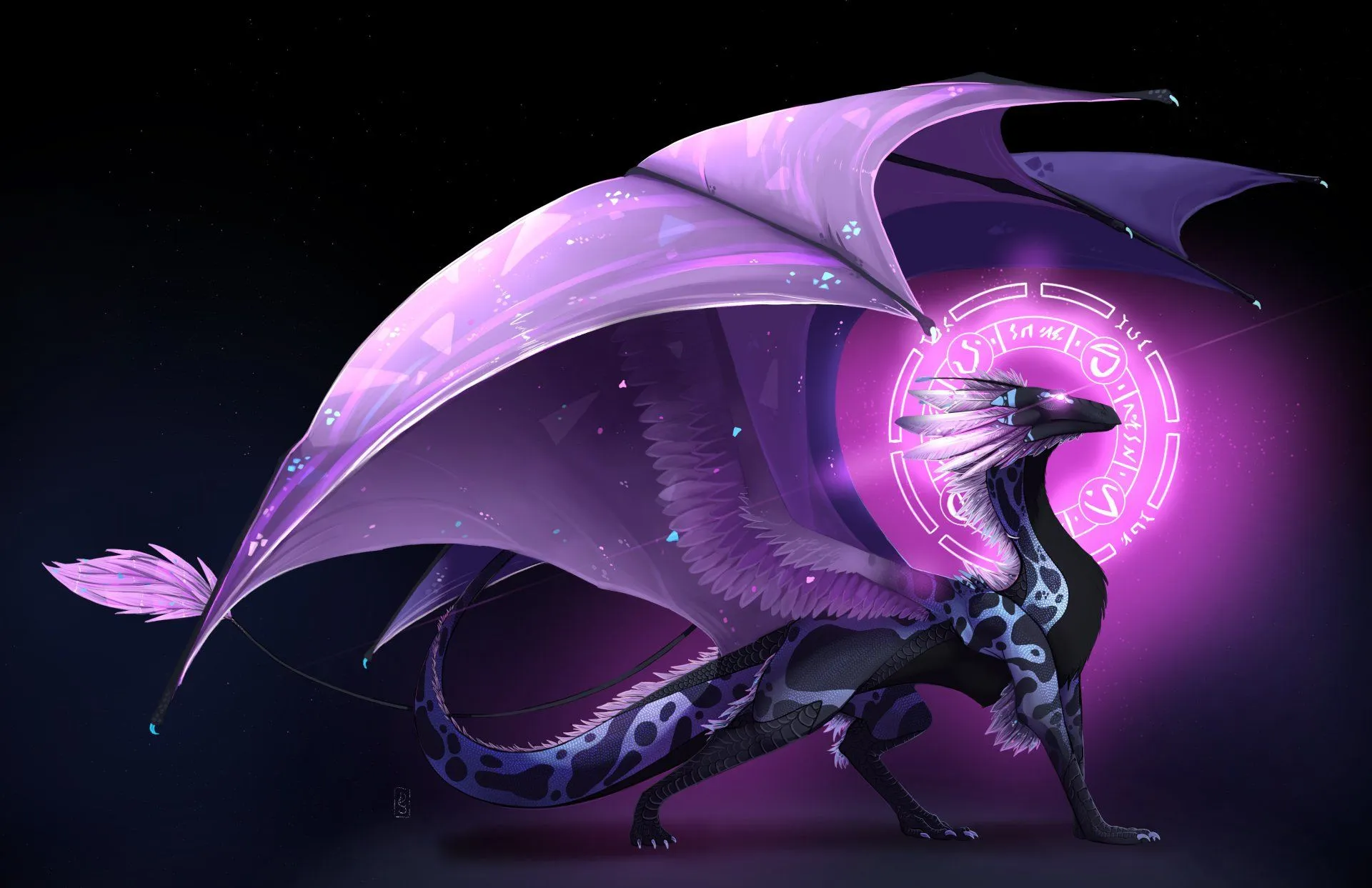 Enchanted Neon Dragon