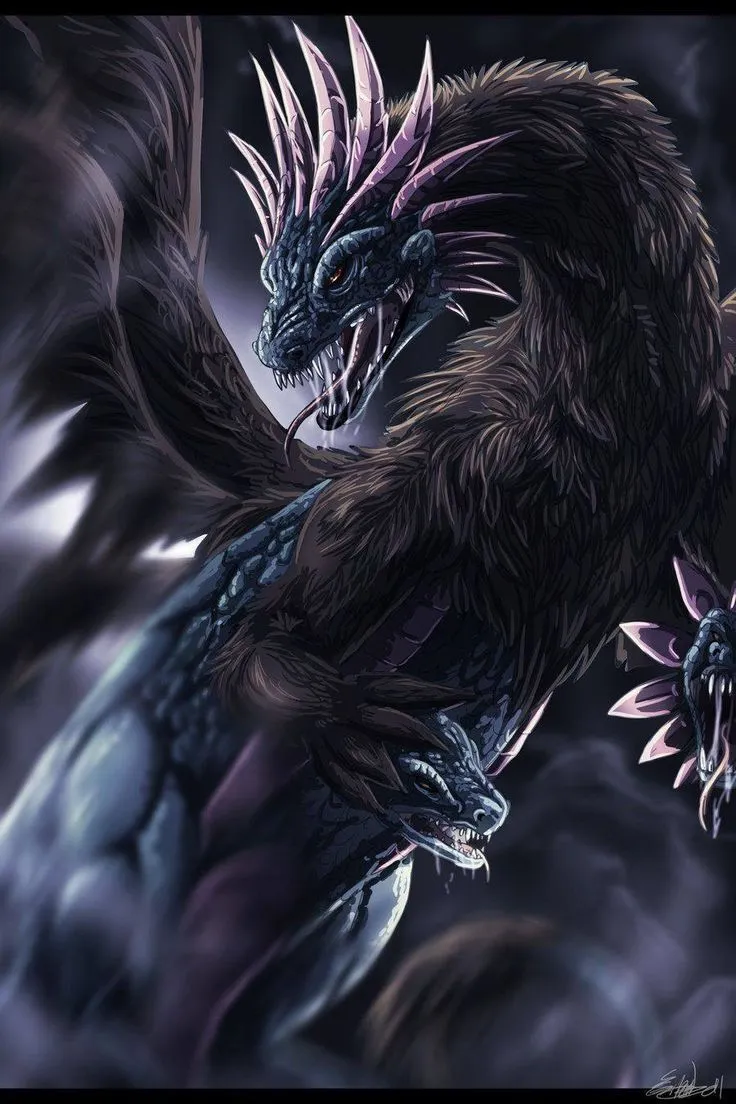 Dragons, Dragon Lovely Purple Black Dragon!!