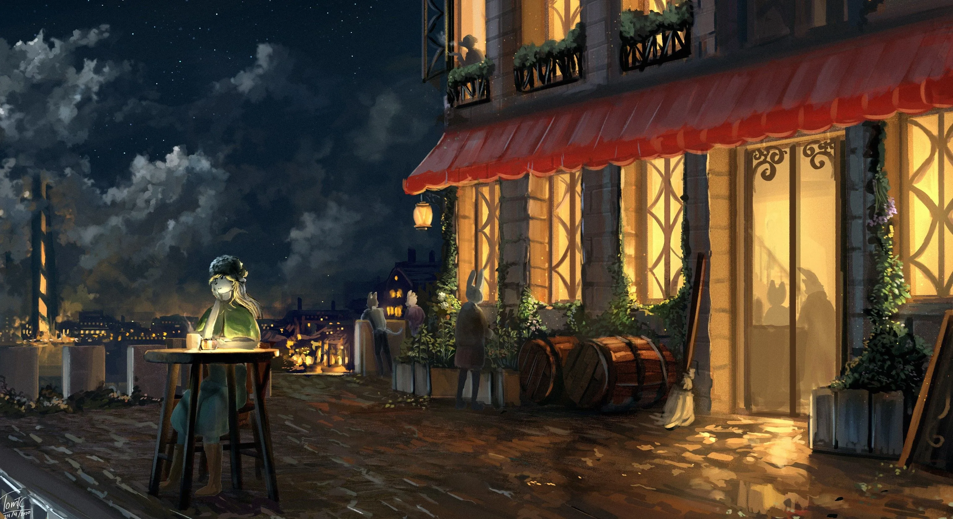 Cafe HD wallpaper
