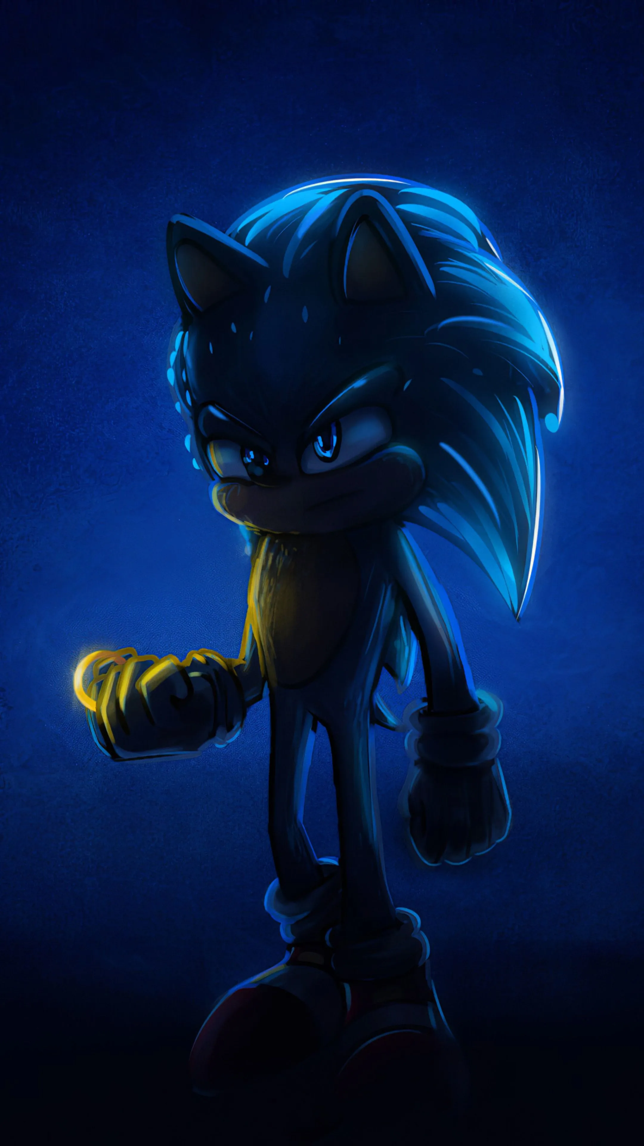 Sonic The Hedgehog From Sonic The Hedgehog Movies Artwork 4K HD Phone Wallpaper