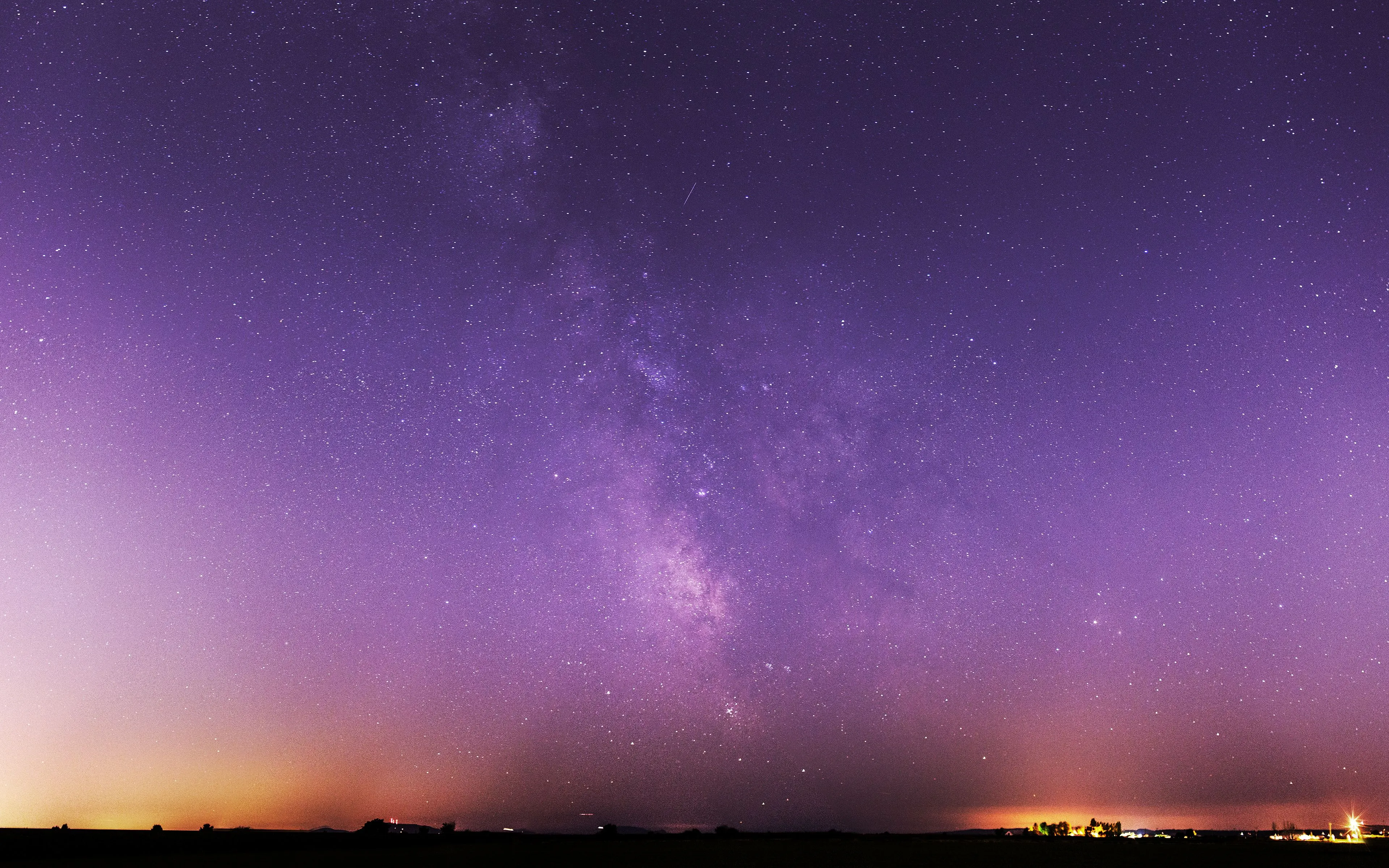 Milky Way Galaxy Purple Night Sky Wallpaper, HD Nature 4K Wallpaper, Image and Background