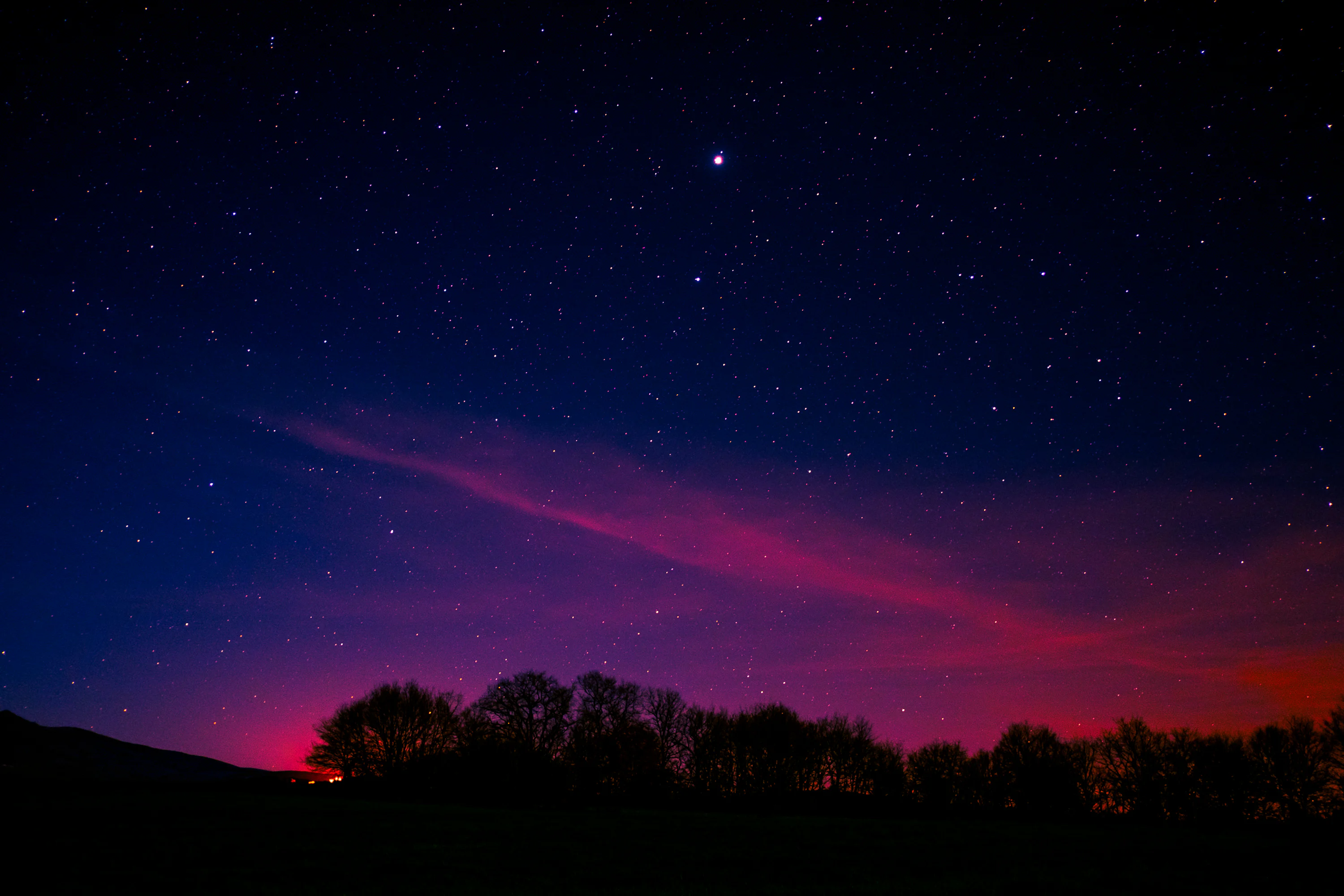 Purple Night Sky Picture. Download Free Image