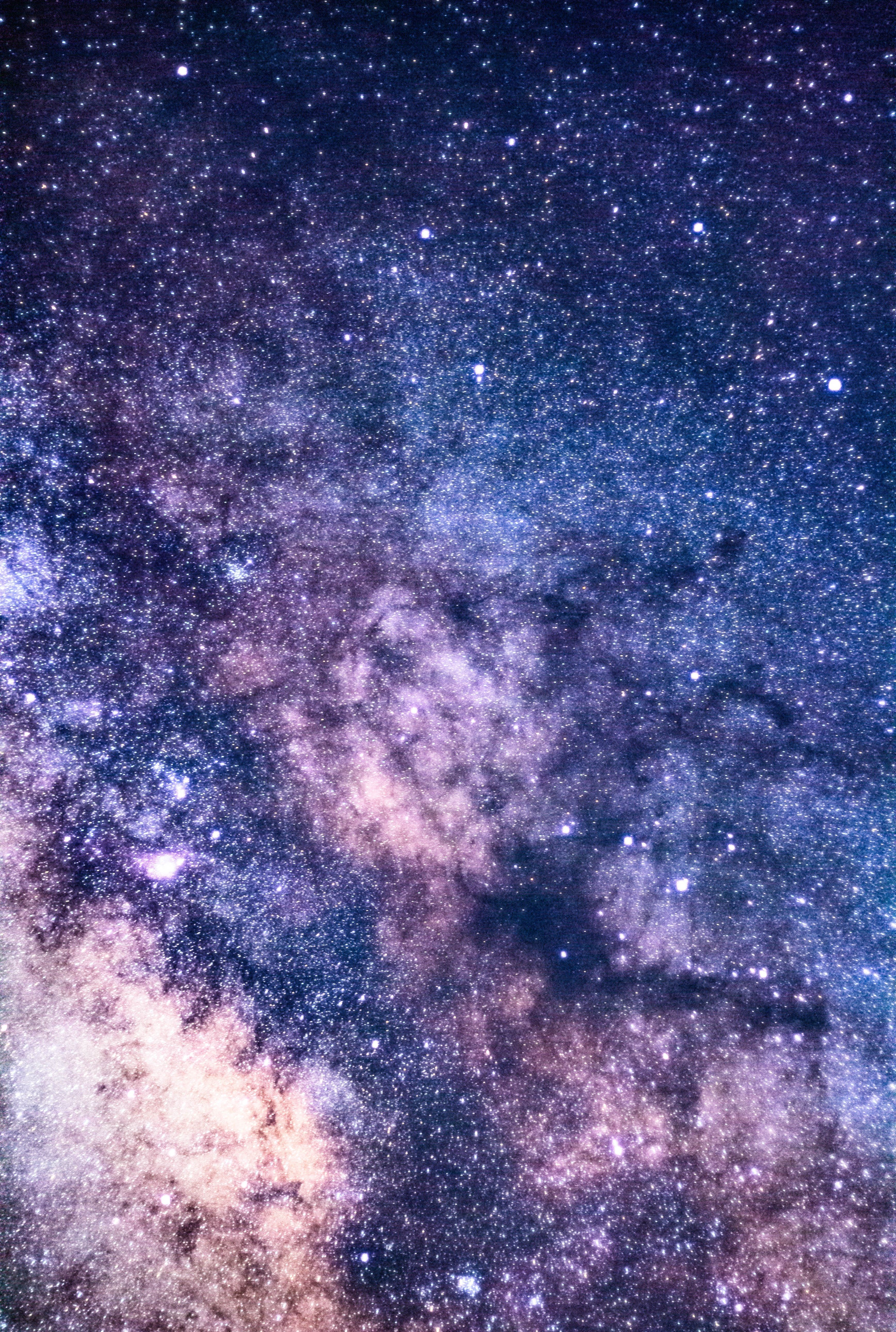 Wallpaper Blue and White Starry Night Sky, Background Free Image