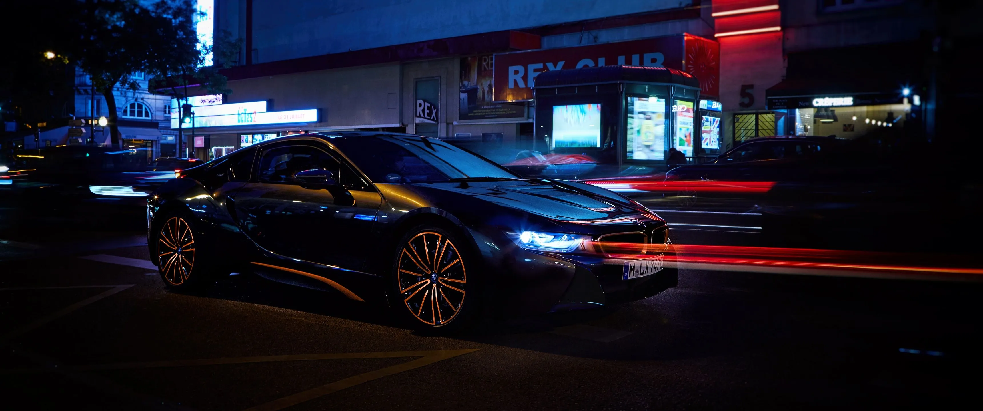 BMW i8 Ultimate Sophisto Edition Wallpaper 4K, Night, Urban, 5K