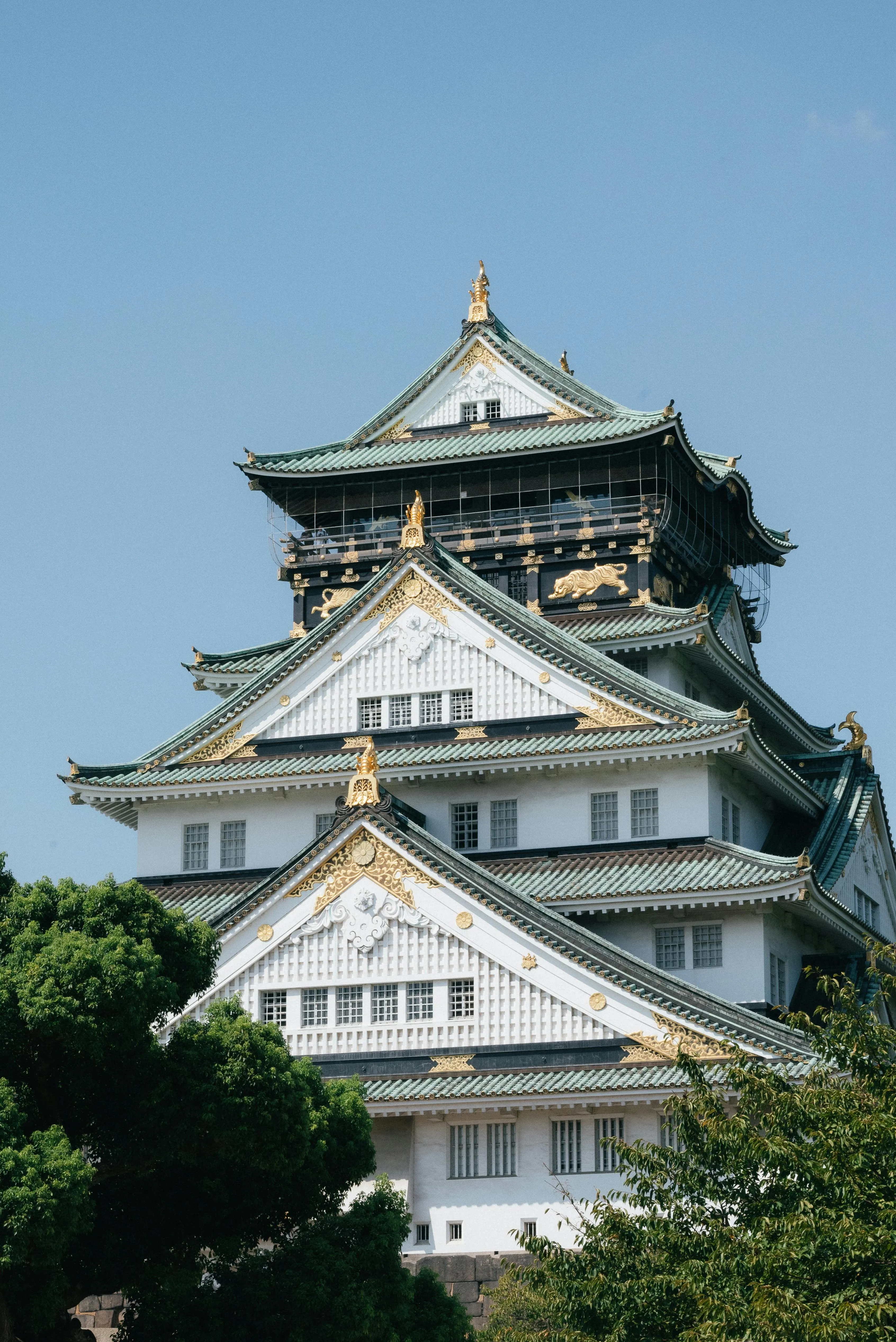 Serene View of Osaka Castle in Japan · Free