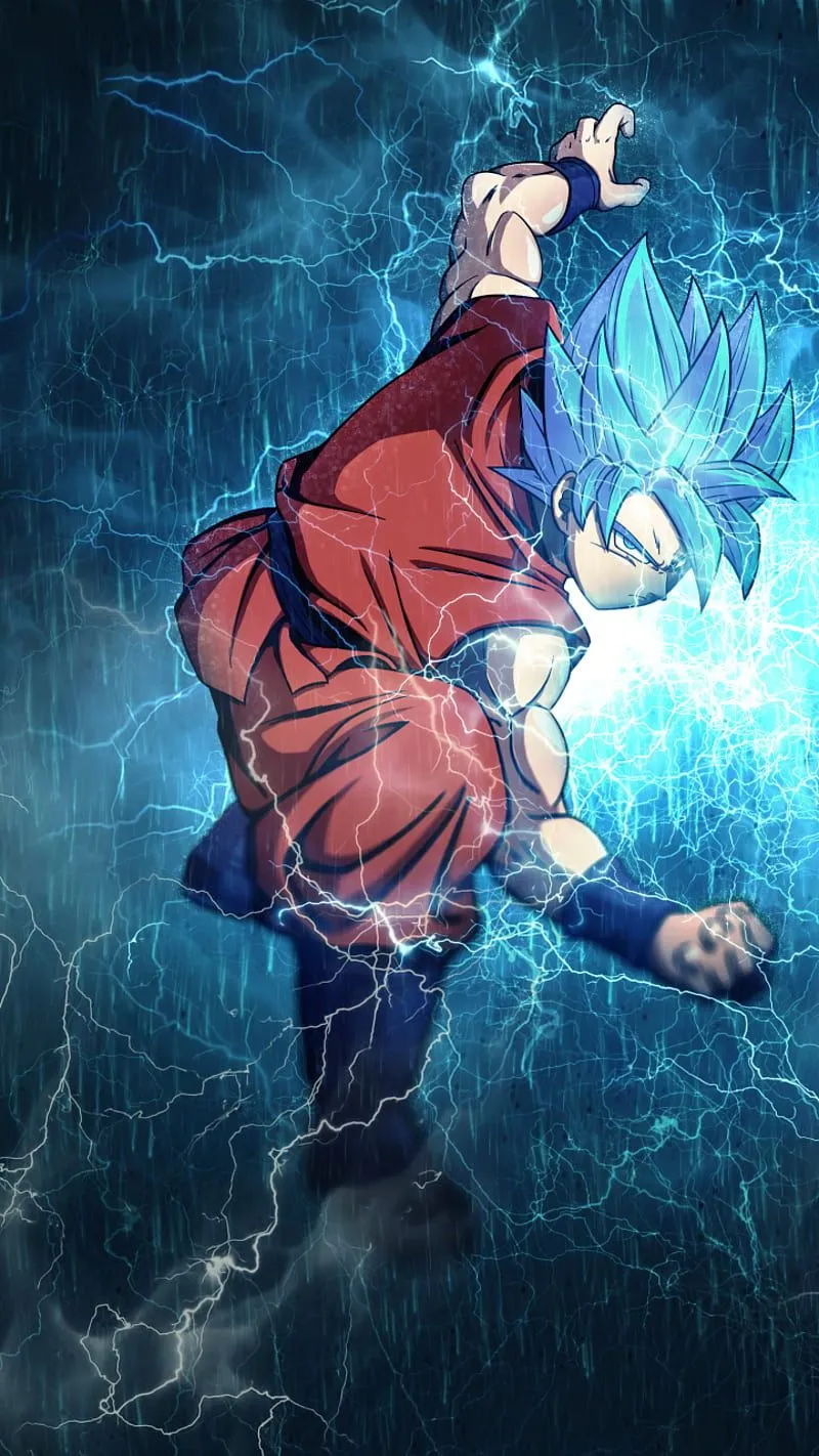 Goku SSJ Blue, ball, dragon, HD phone wallpaper