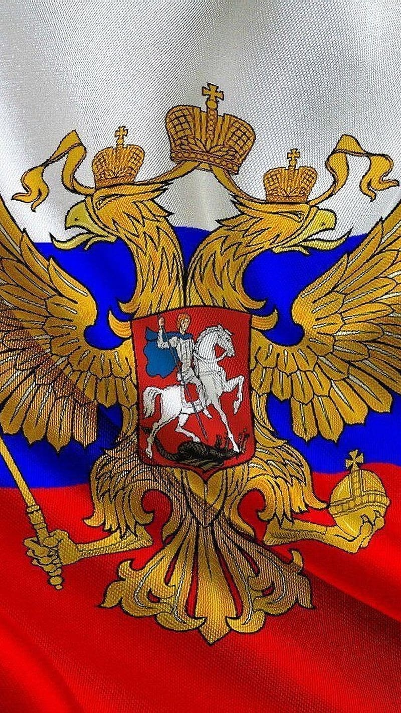 Russian Flag, Eagles On Russia Flag, HD phone wallpaper
