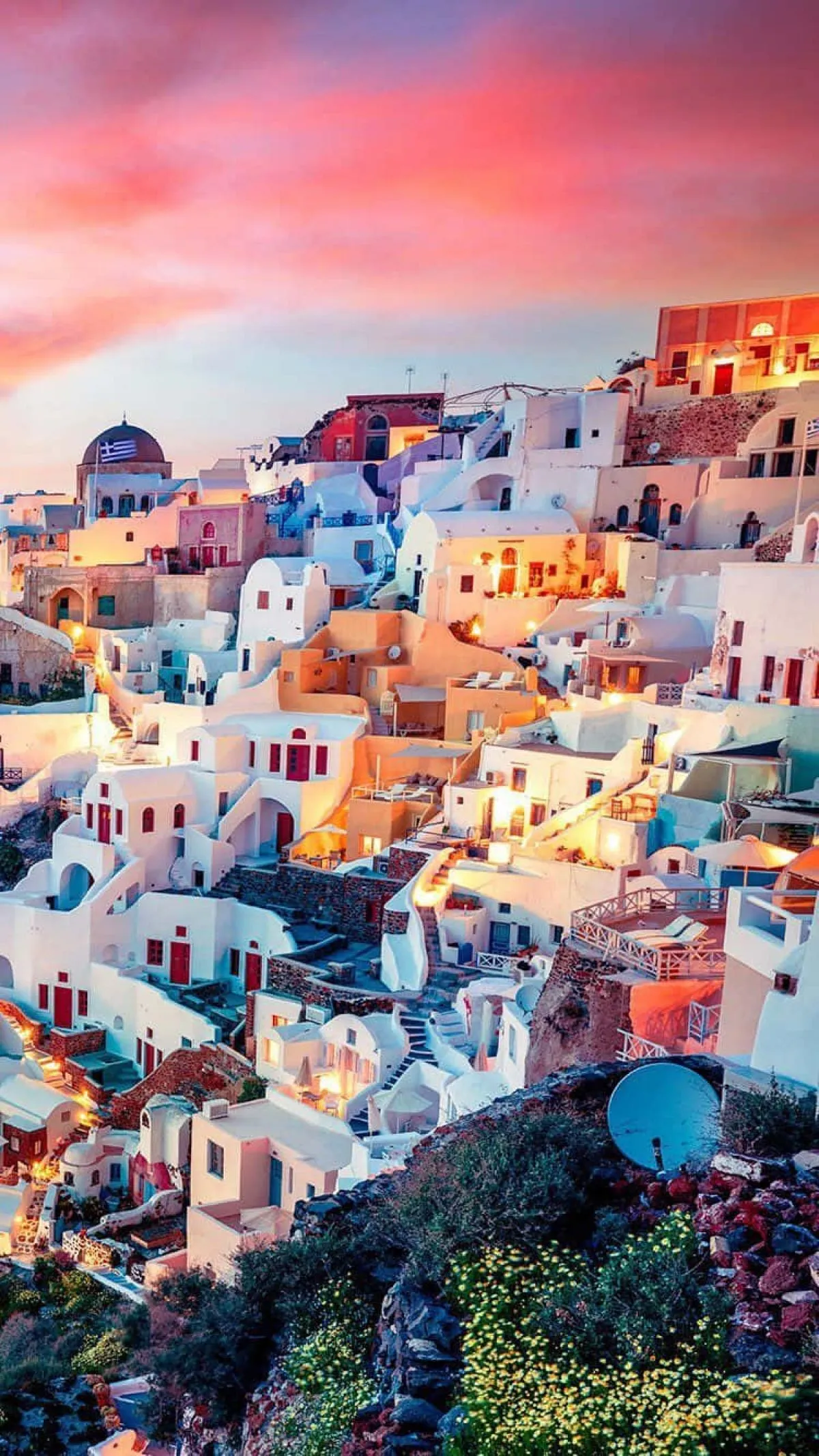 Sunset In Santorini Greece
