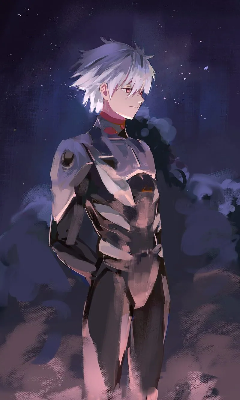 Null, Neon Genesis Evangelion, anime, anime boys, Kaworu Nagisa, portrait display, HD phone wallpaper