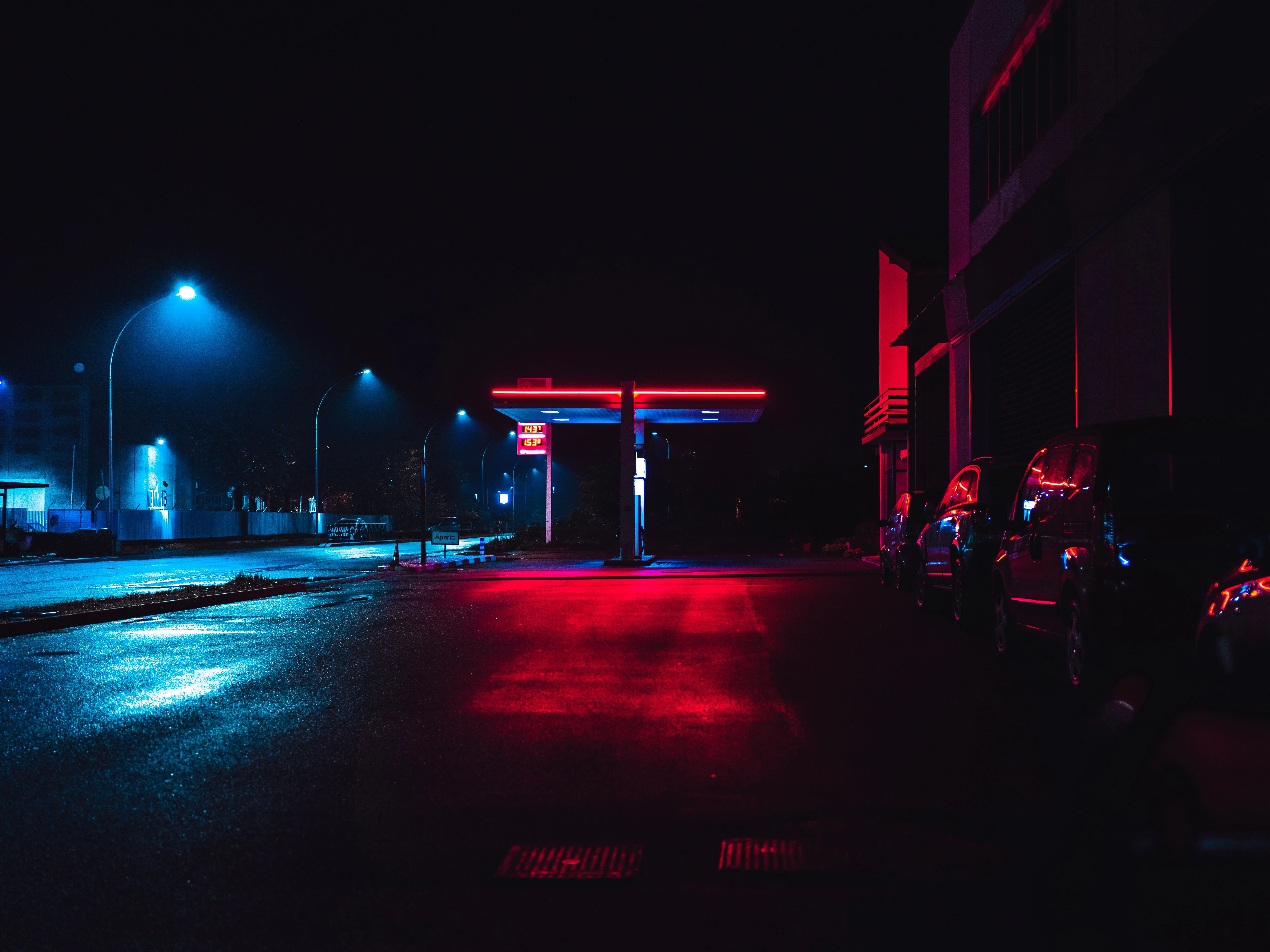 Desktop wallpaper: Neon, City Lights, Dark, Night, Night City, Street 4K free download for PC. 129074
