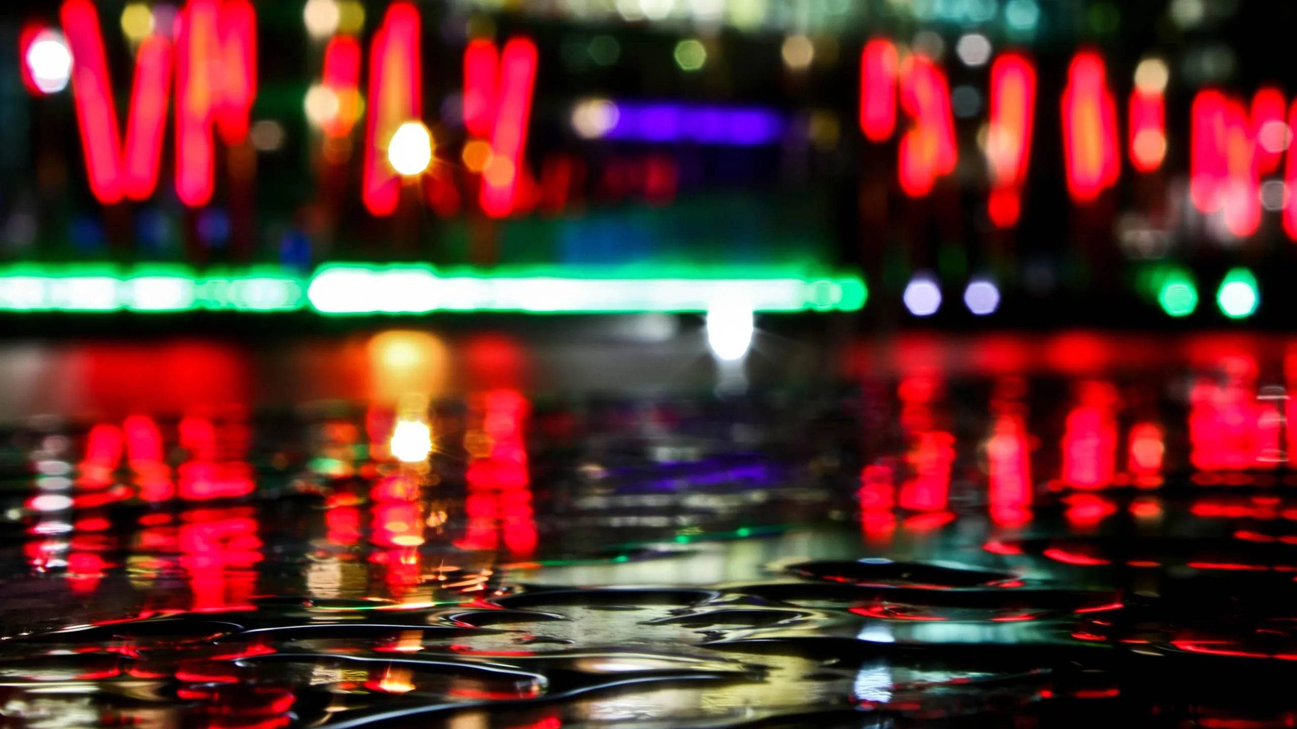 water, Night, City, Lights, Depth, Of, Field Wallpaper HD / Desktop and Mobile Background