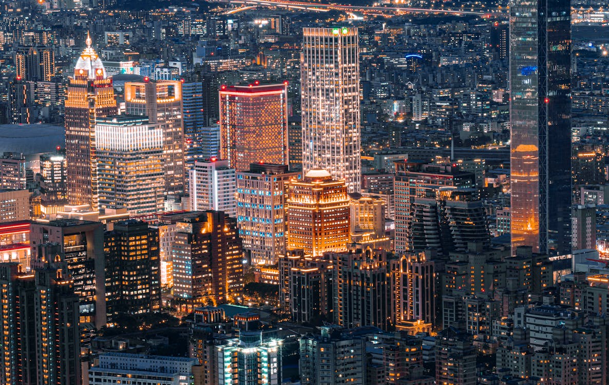 Downtown Illuminated at Night · Free