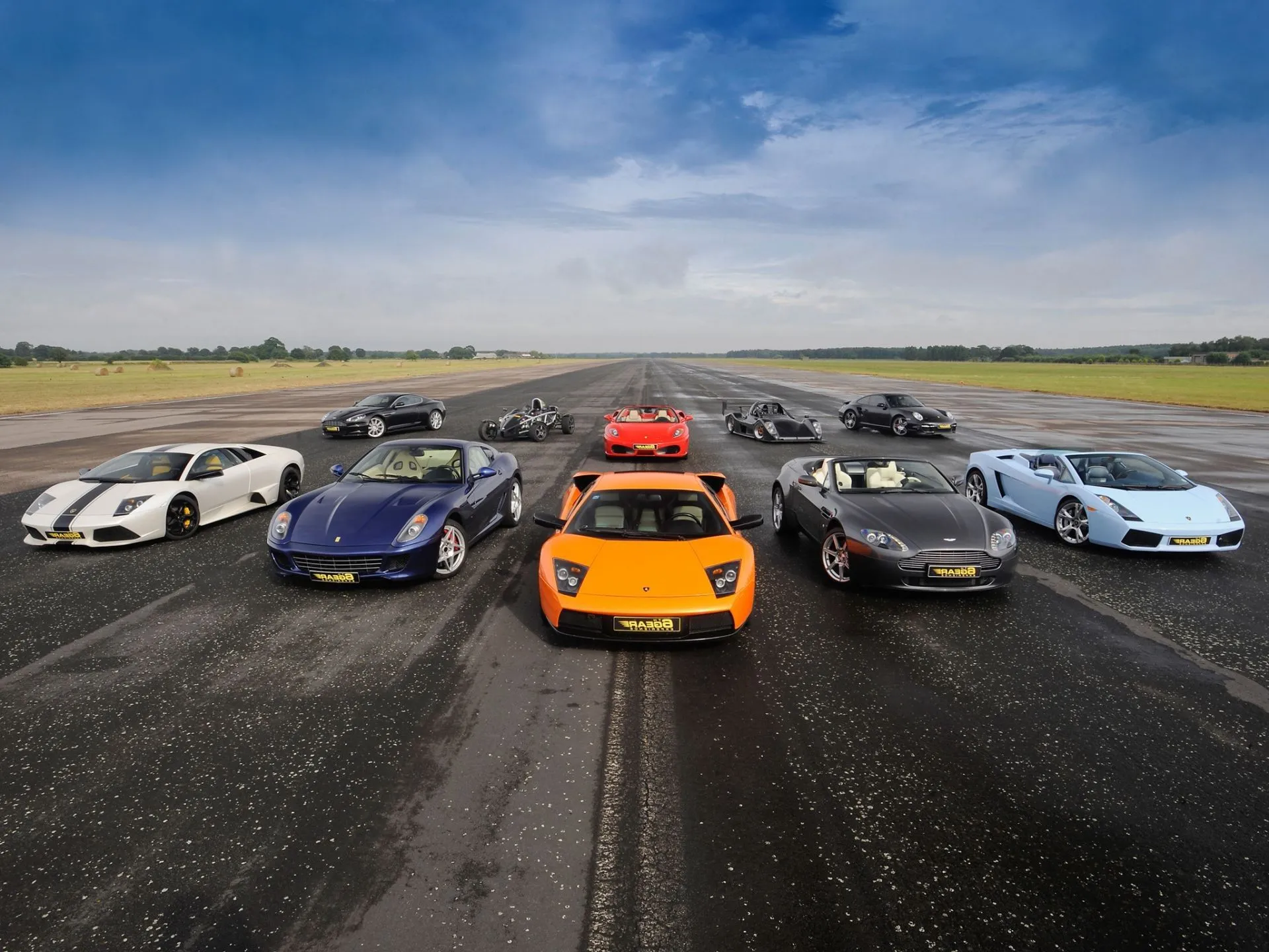 Cool sports cars are bright