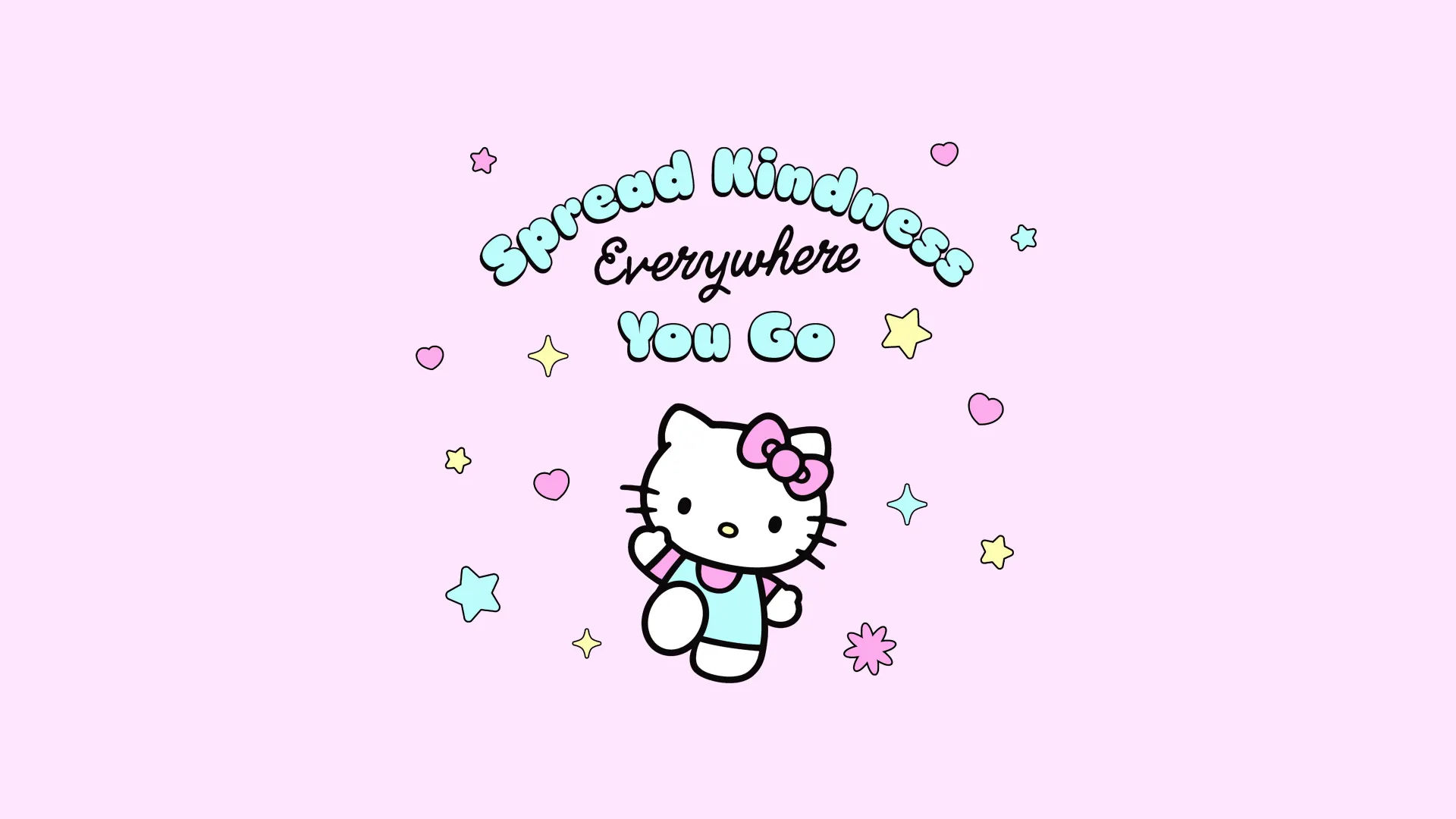 Spread Kindness Hello Kitty 4K Wallpaper