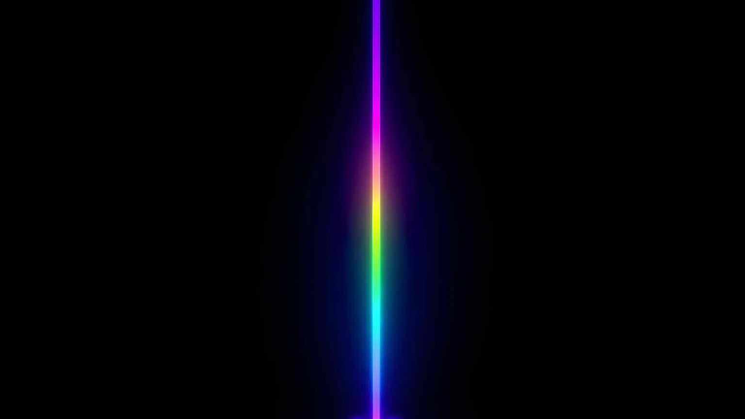 Abstract Rainbow Glowing Line Dark Minimalist Desktop Wallpaper